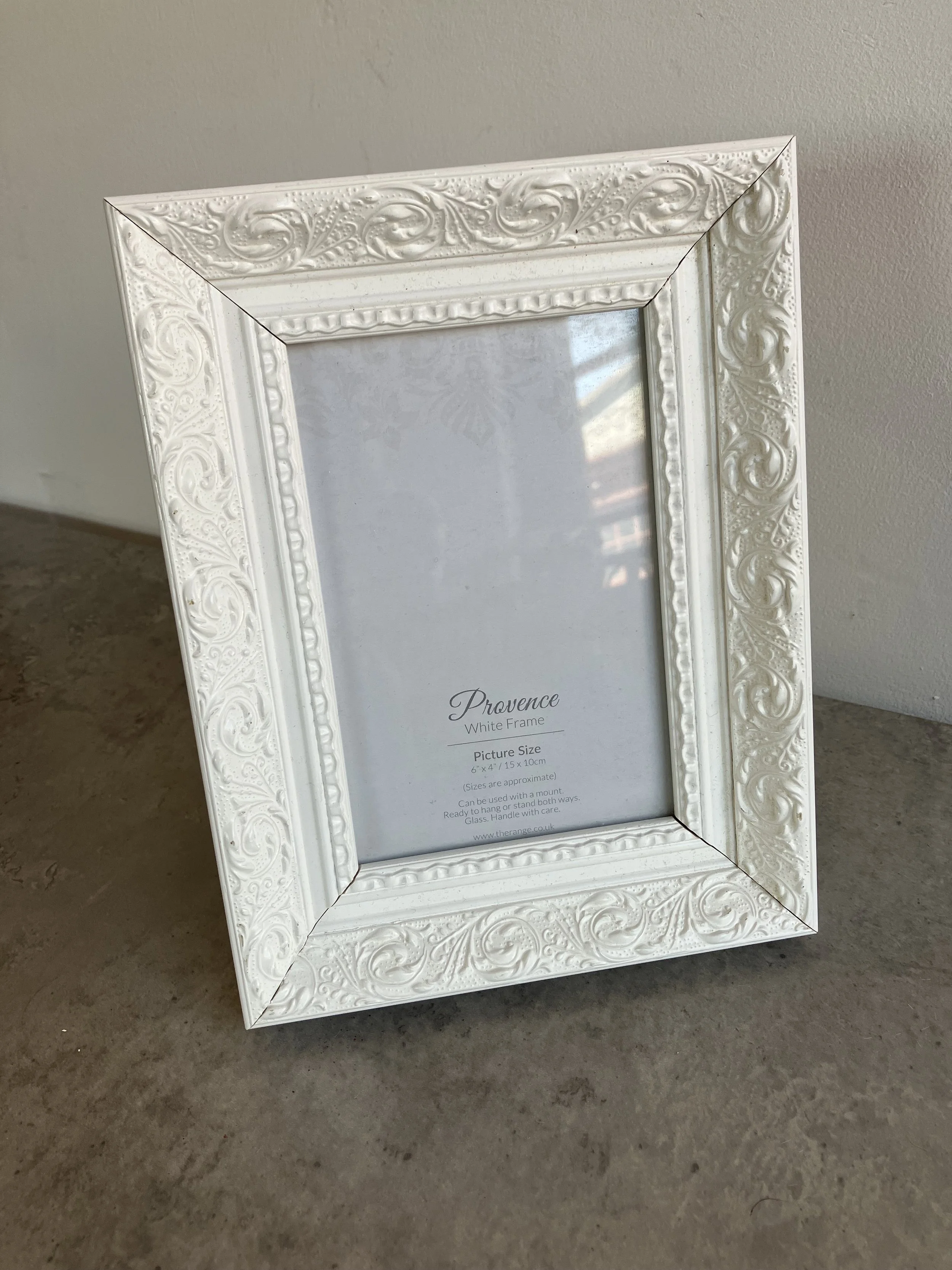 White Rectangle Resin Freestanding Photo Frame