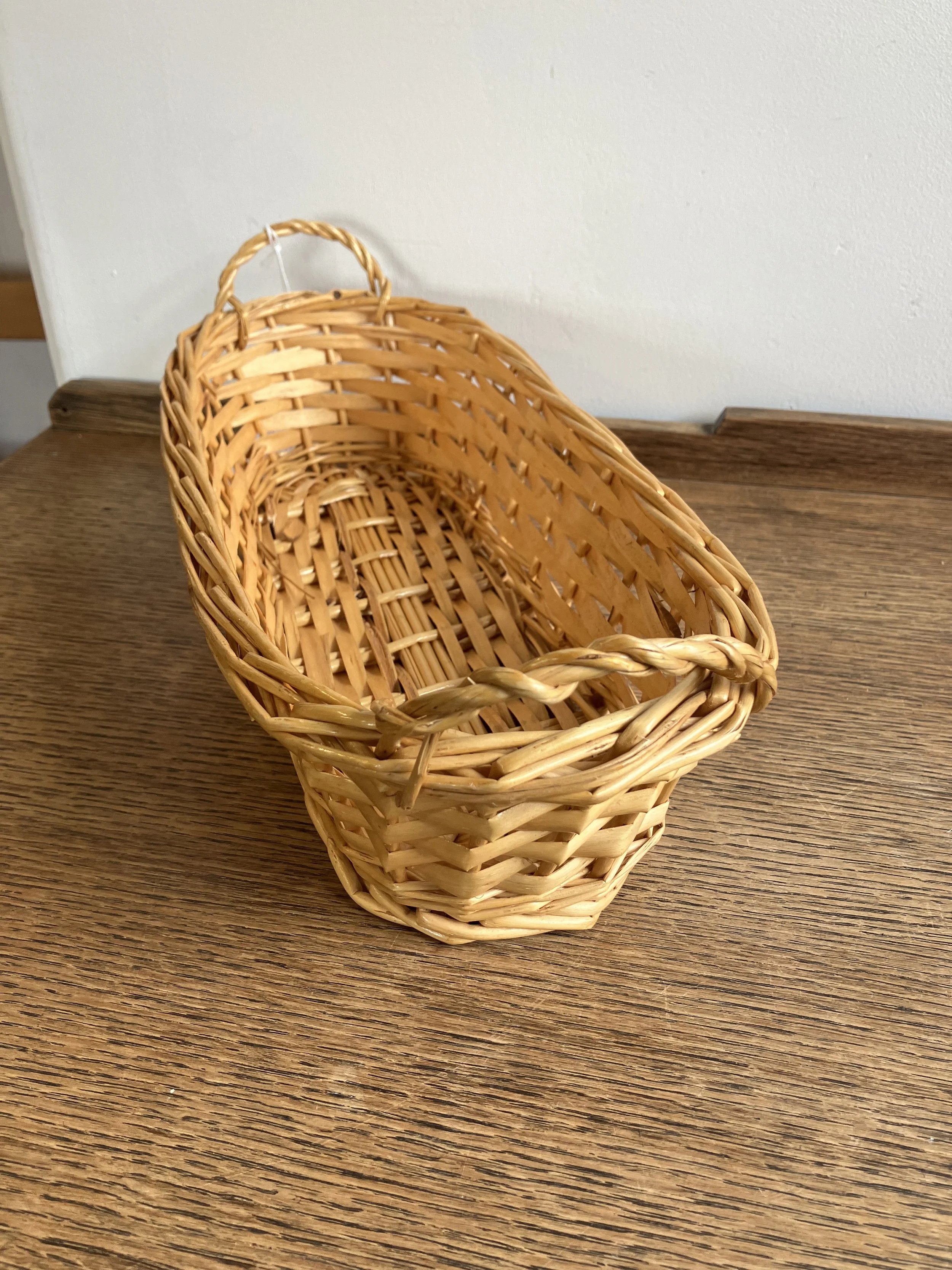 Oval Shaped Woven Wicker Bread Basket