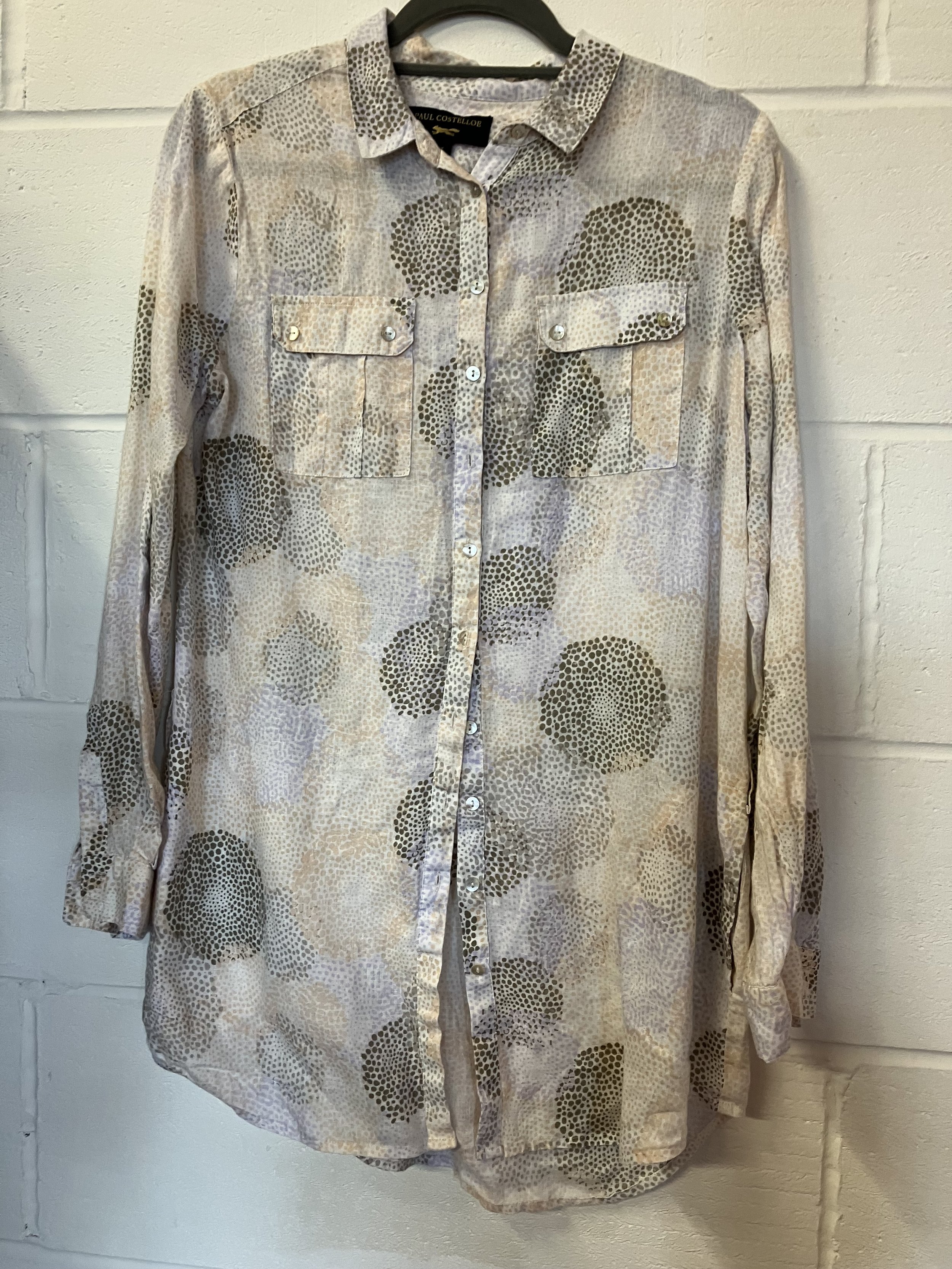 Ladies Circle Patterned Tunic Top by Paul Costello Size 12