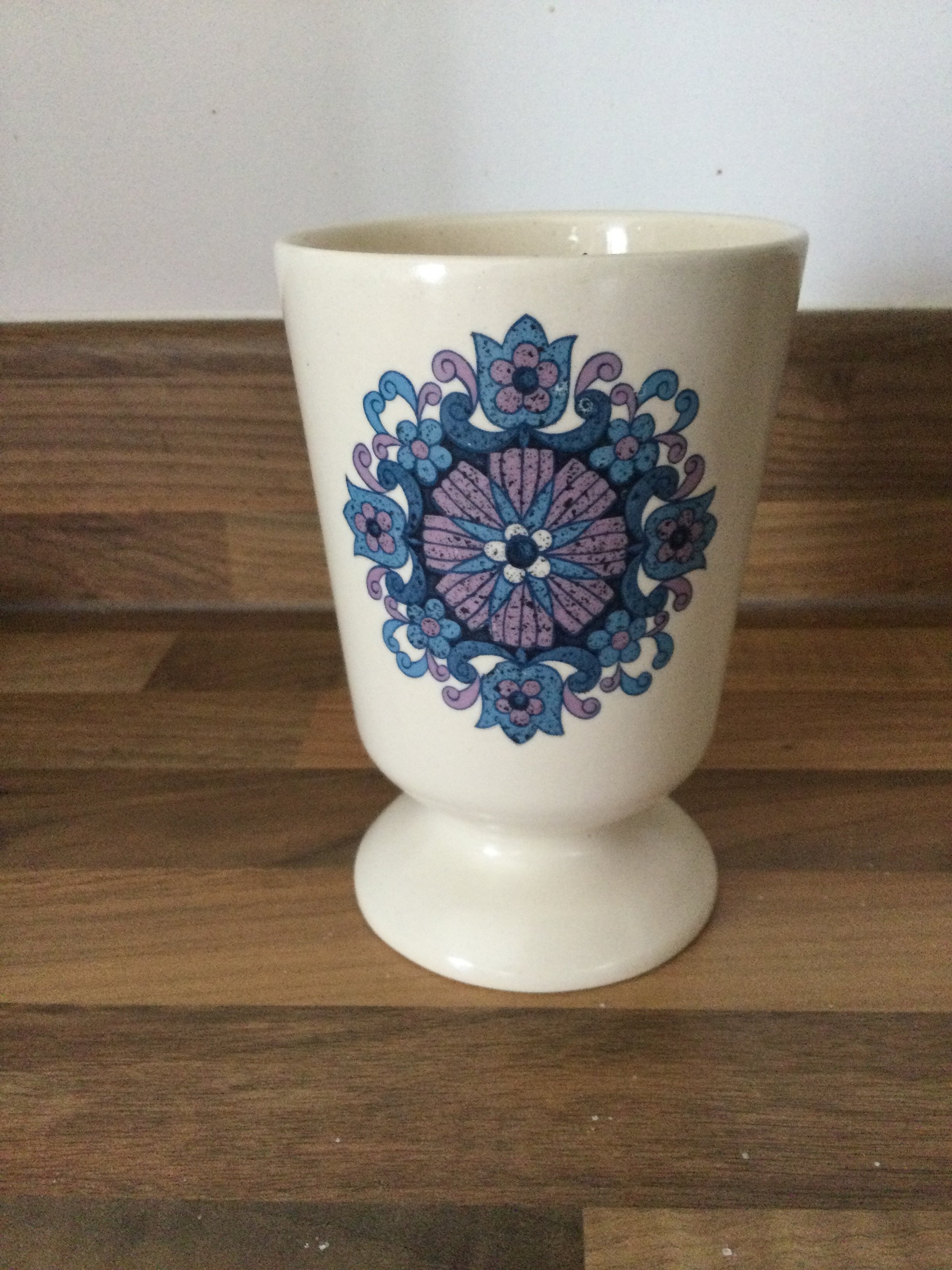 New Devon Pottery 1950's Retro Patterned Vase