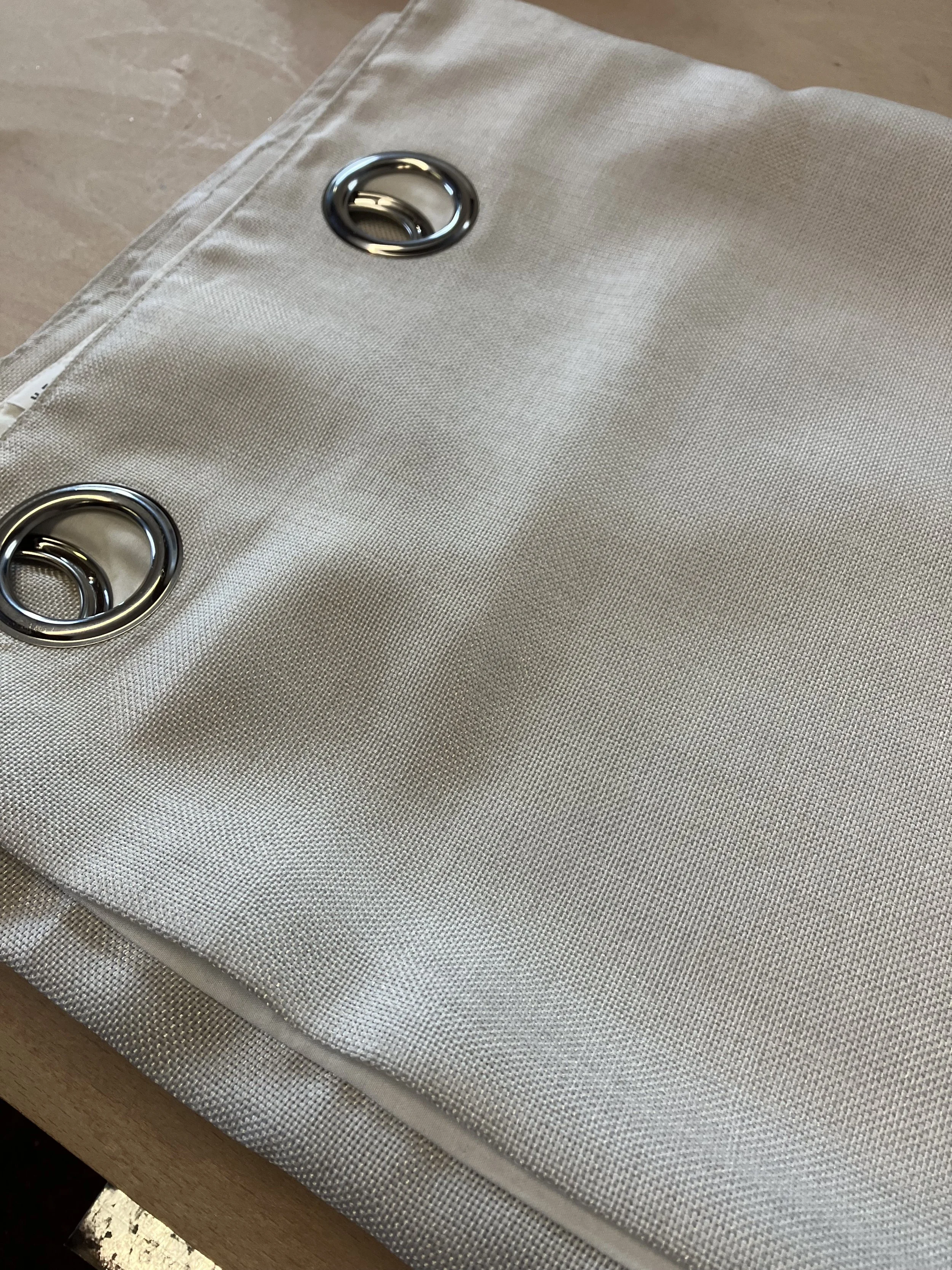 Pair of Light Grey Fully Lined Curtains by Heritage Collection