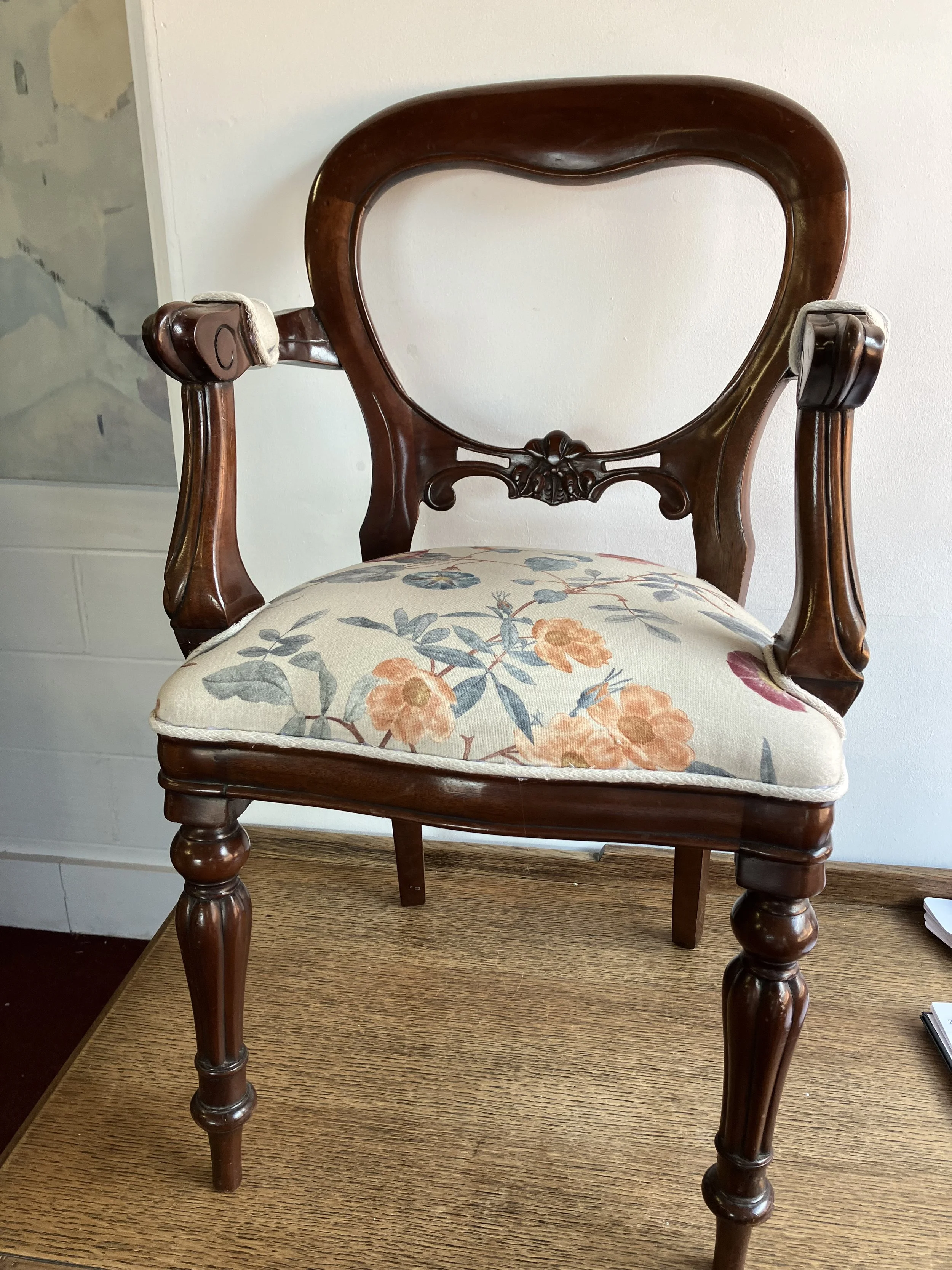 Beautiful Mahogany Coloured Reproduction Child's Chair
