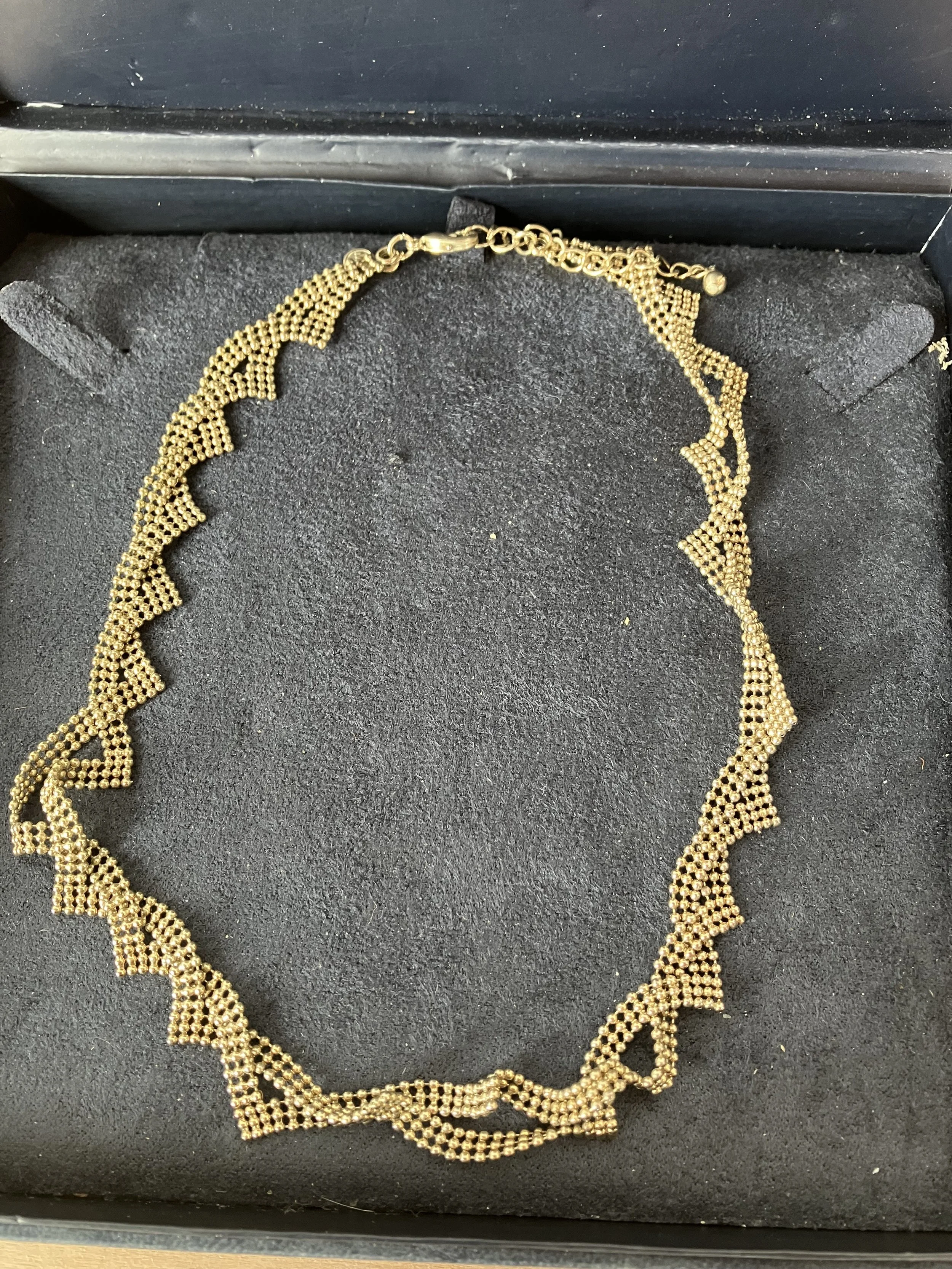 Marks and Spencer Gold Coloured Metal Twisted Choker Style Necklace
