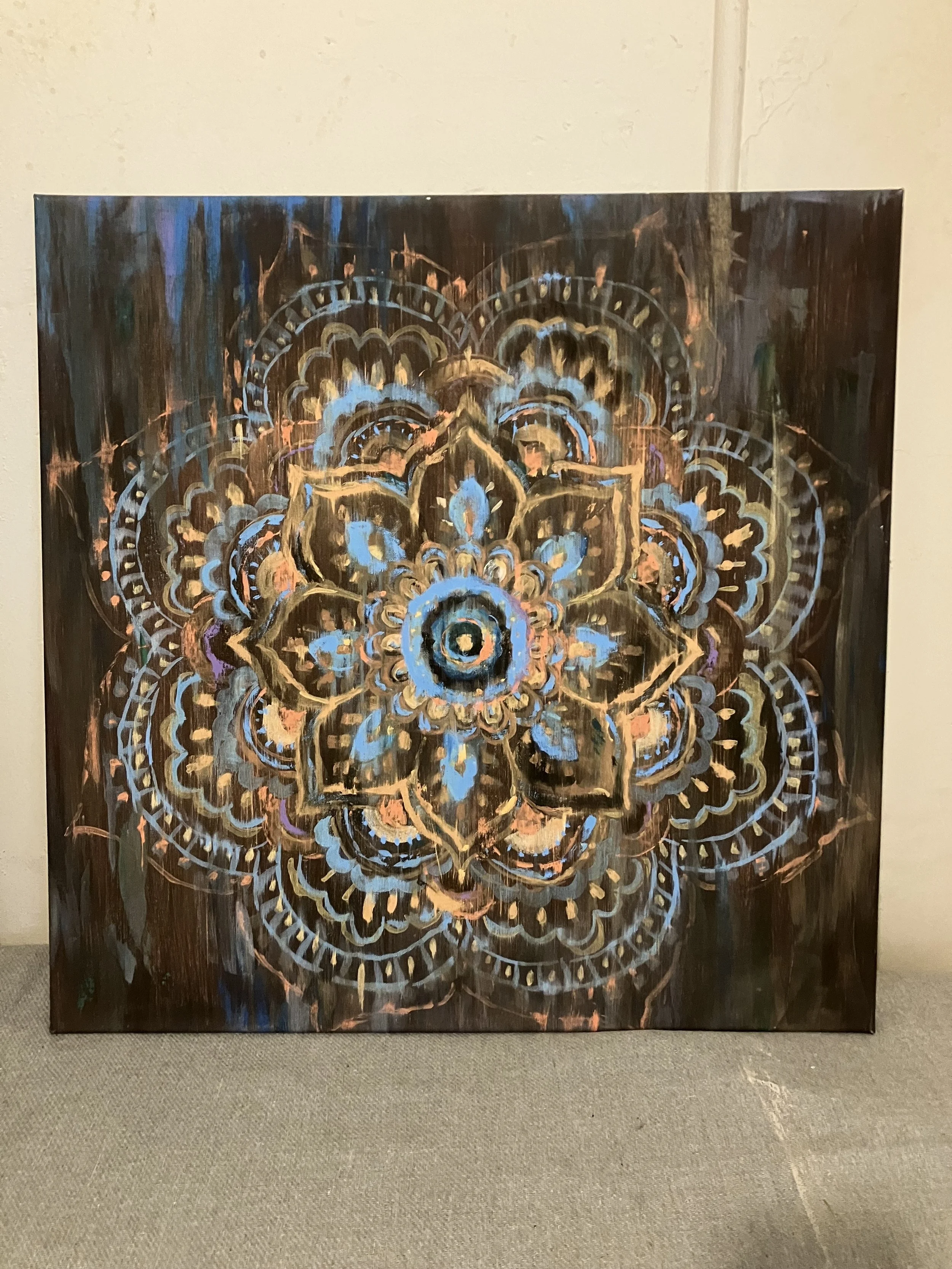 Square Bombay Patterned Canvas Wall Art
