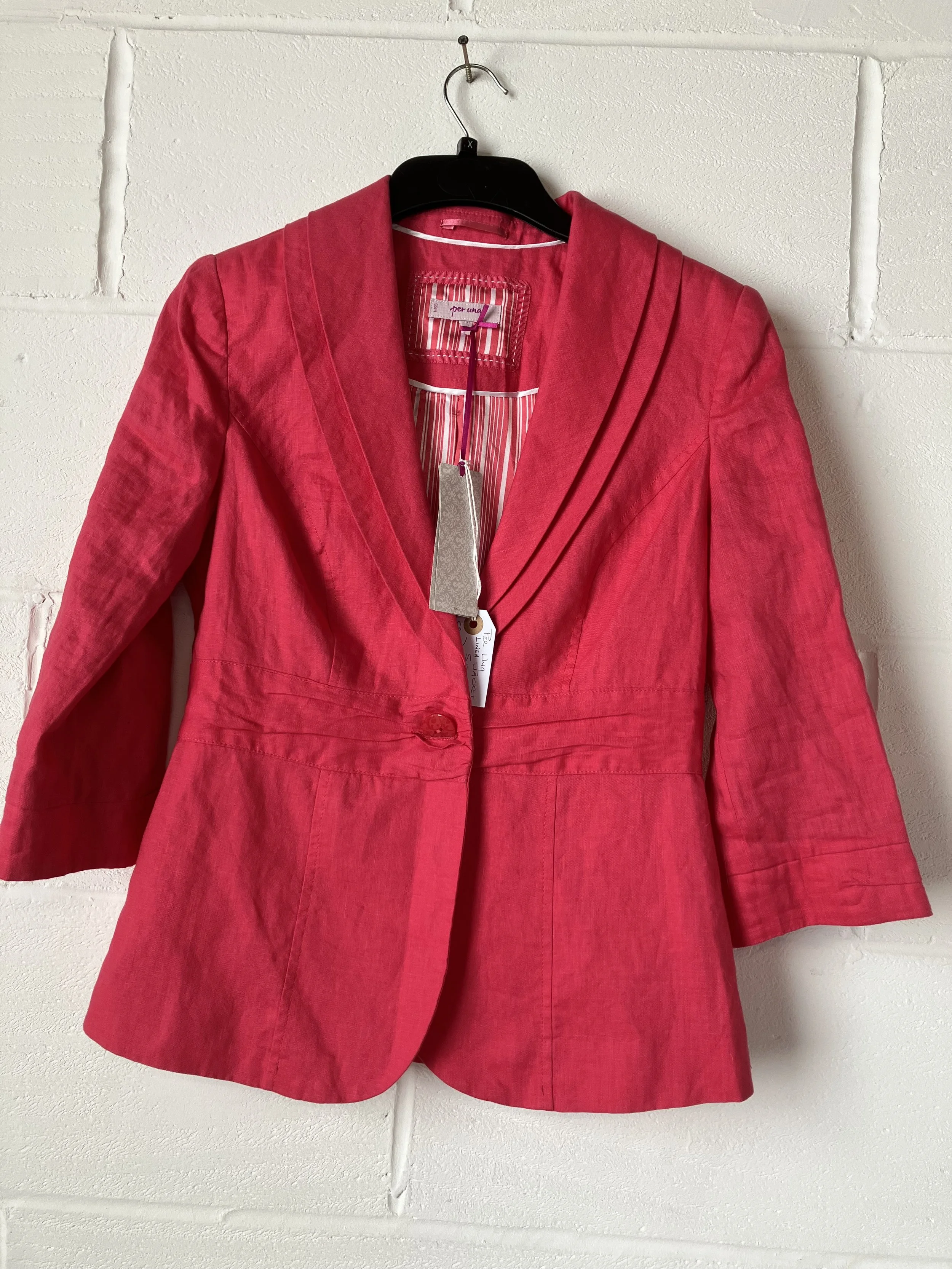 Per Una Pink Linen Jacket NWT Size 10
