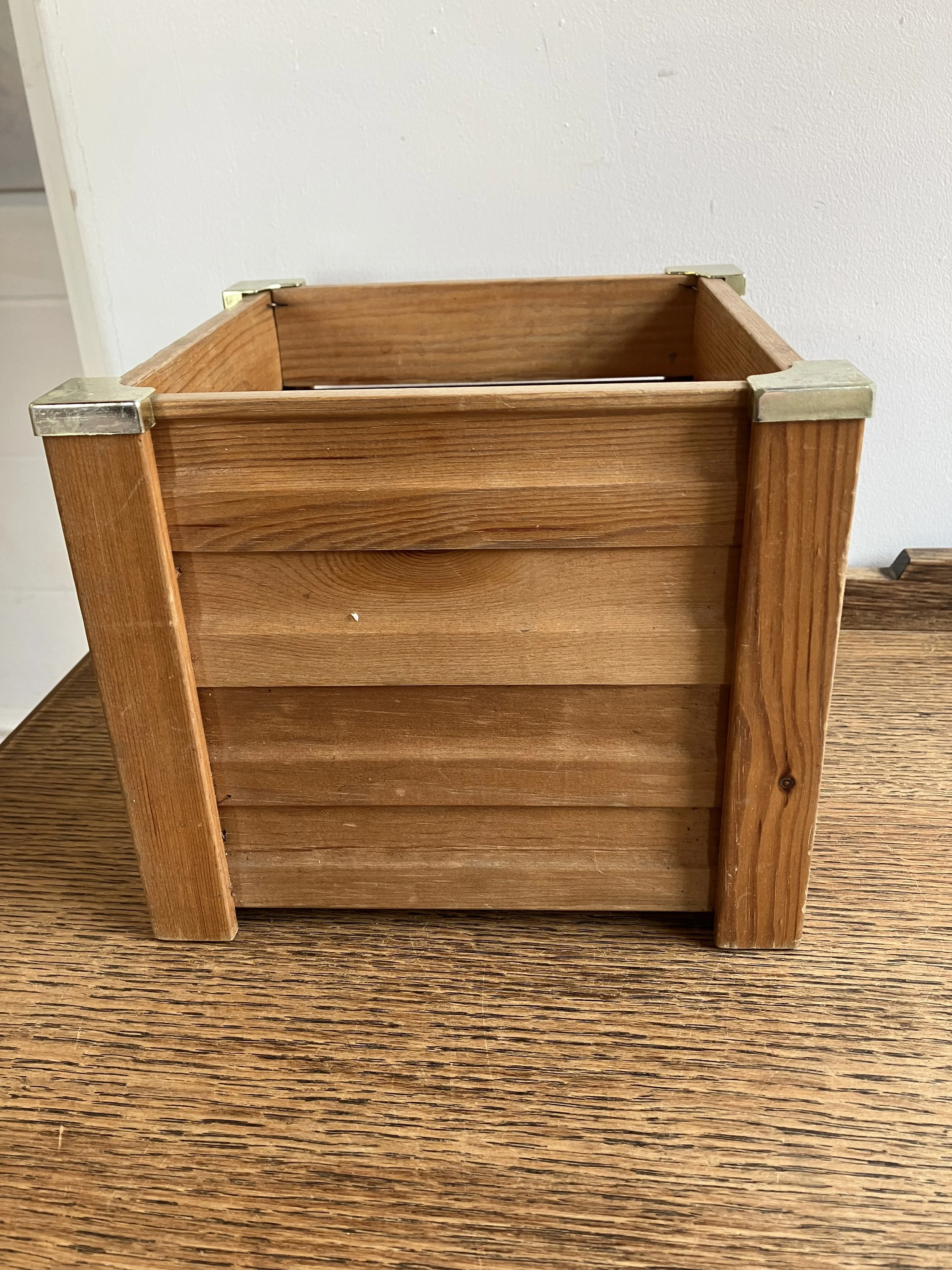 Small Square Wooden Plant Pot Holder