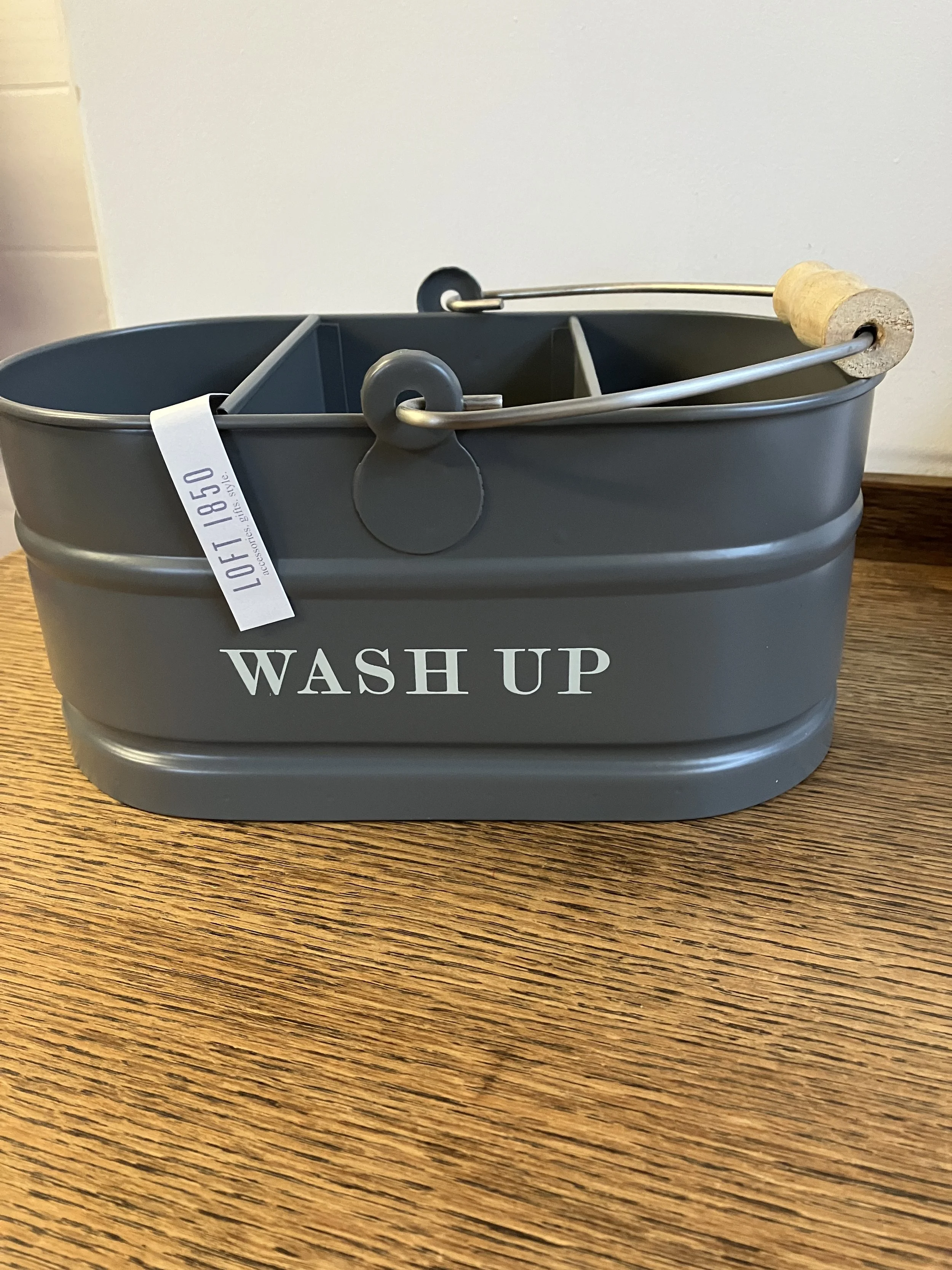 Loft 1850 Dark Grey Metal Washing Up Basket