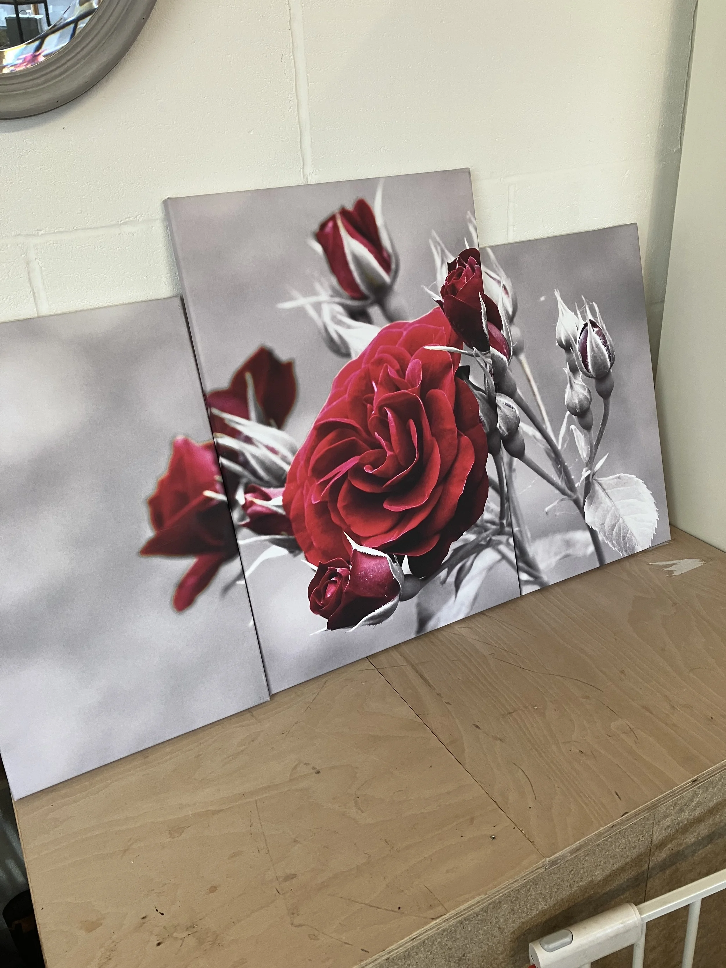 Bilderdepot Multi Panel Canvas Print of Rose