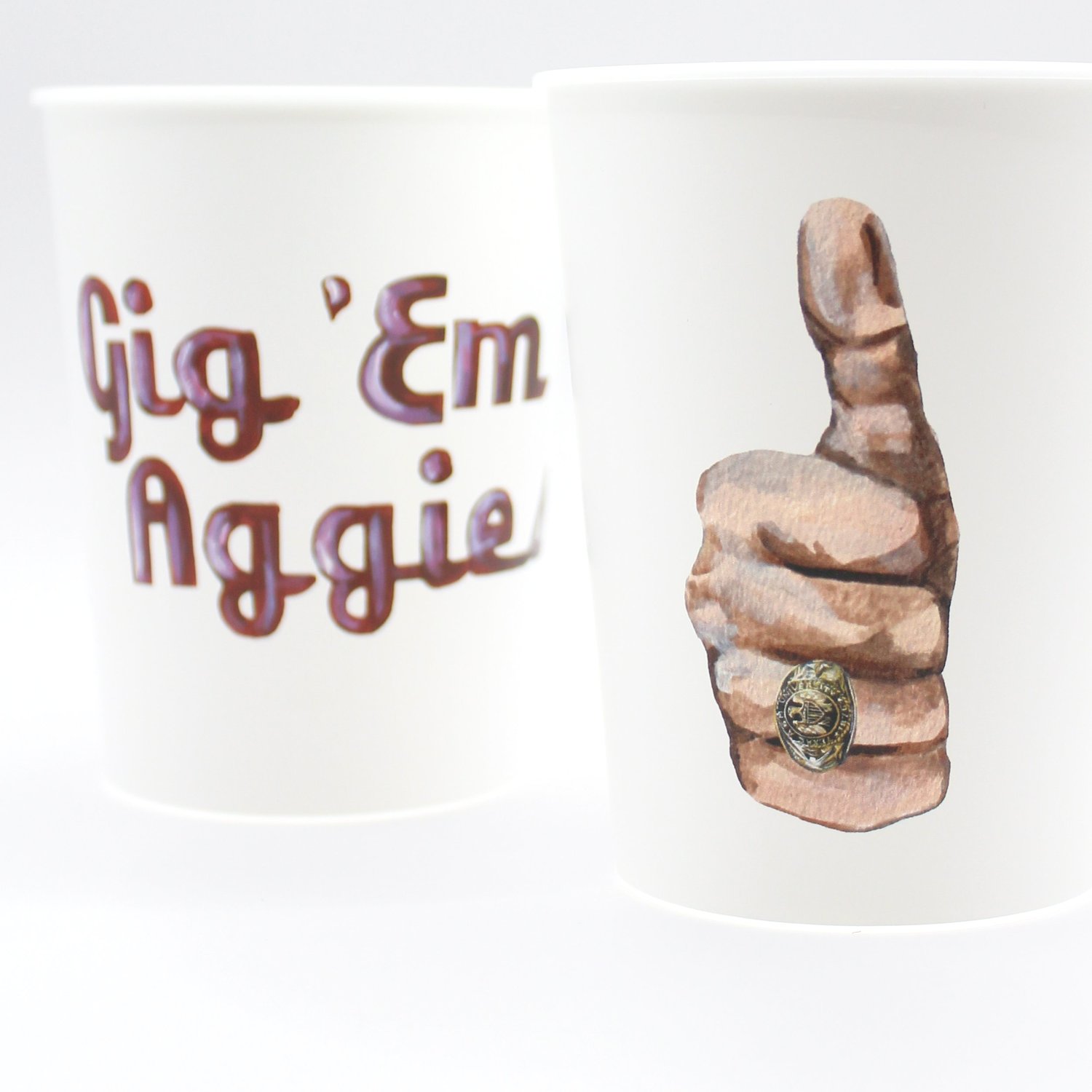 Texas A&M Gig Em Aggies Cup (set of 10) by FOSTER — FOSTER
