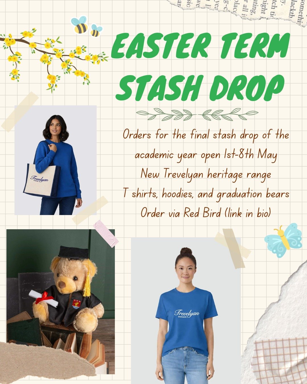 It&rsquo;s time for the MCR&rsquo;s final stash order of the year. The Easter stash&nbsp;order window is open from the 1st&nbsp;to 8th&nbsp;May.

What&rsquo;s new?&nbsp;A Trevelyan heritage range, sliders, hats, and a Trevs themed graduation bear 🧸
