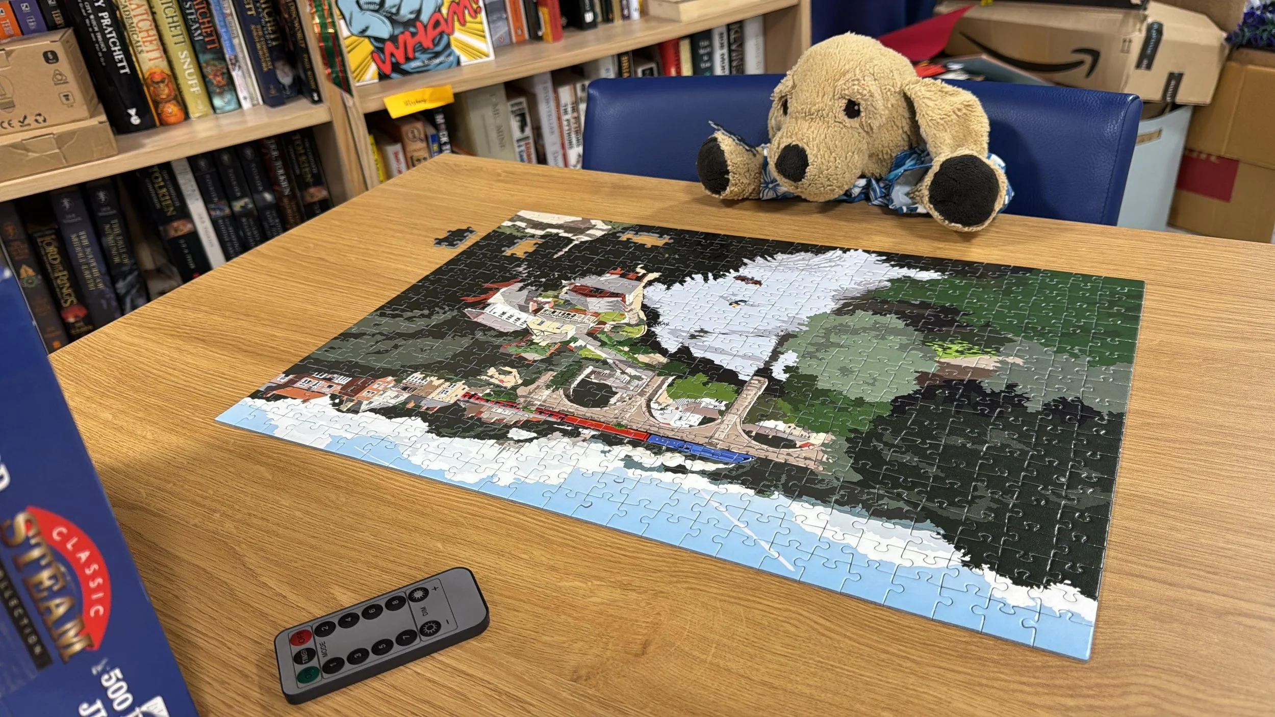 Loretta solving puzzles!