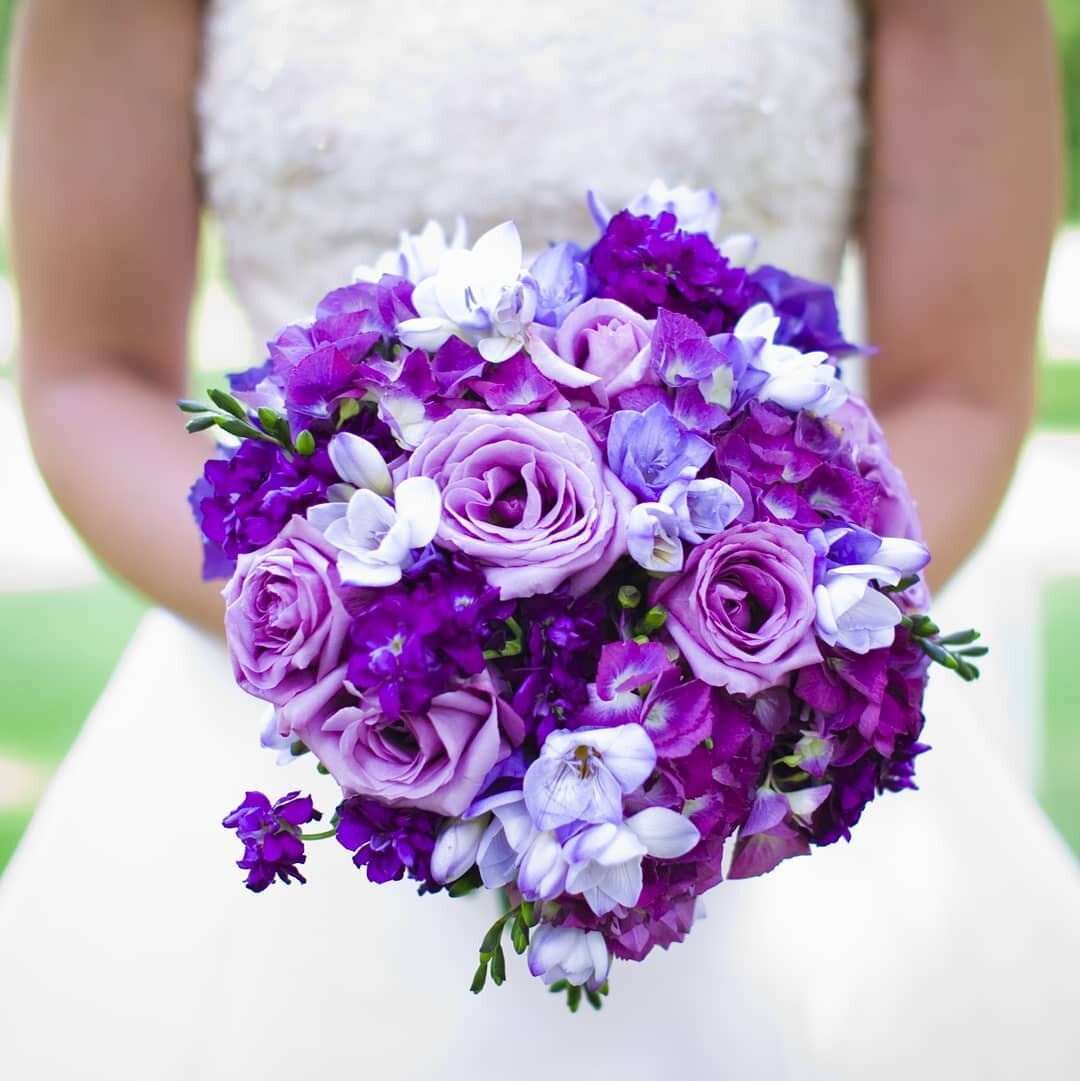 Color purple. #purpleweddingbouquet #purplebridalbouquet purple wedding #weddingbouquet #weddingflorist #weddingflowers #athensgawedding #athensgaweddingflorist #blackeyedsusanflowers #blkeyedsusan