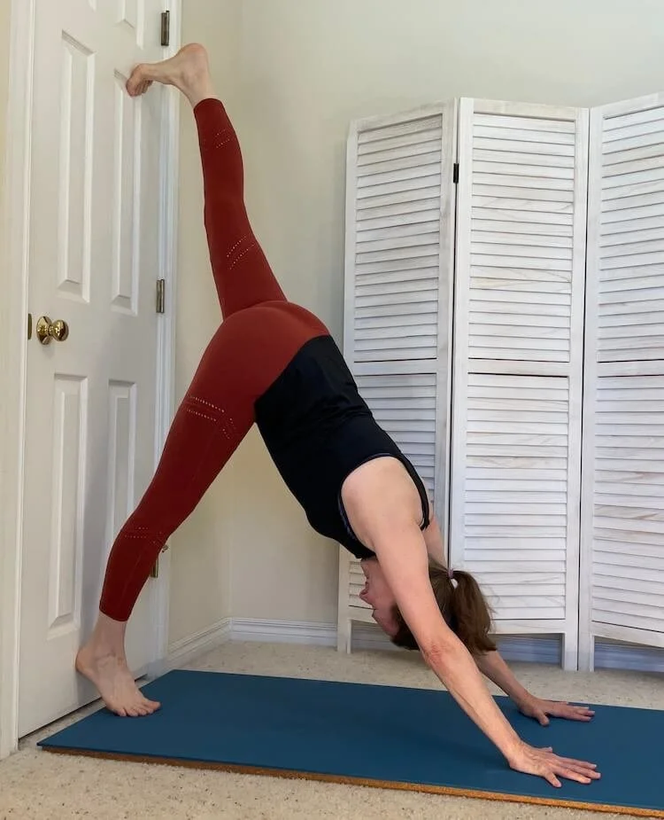 3-Legged Downward Dog at Wall