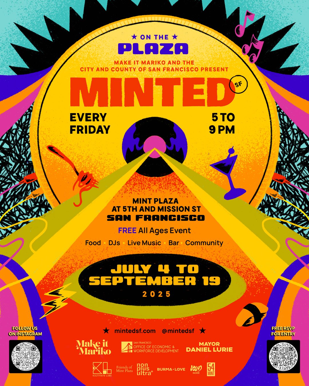 Minted SF, Music Festival Poster commissioned by Make it Mariko