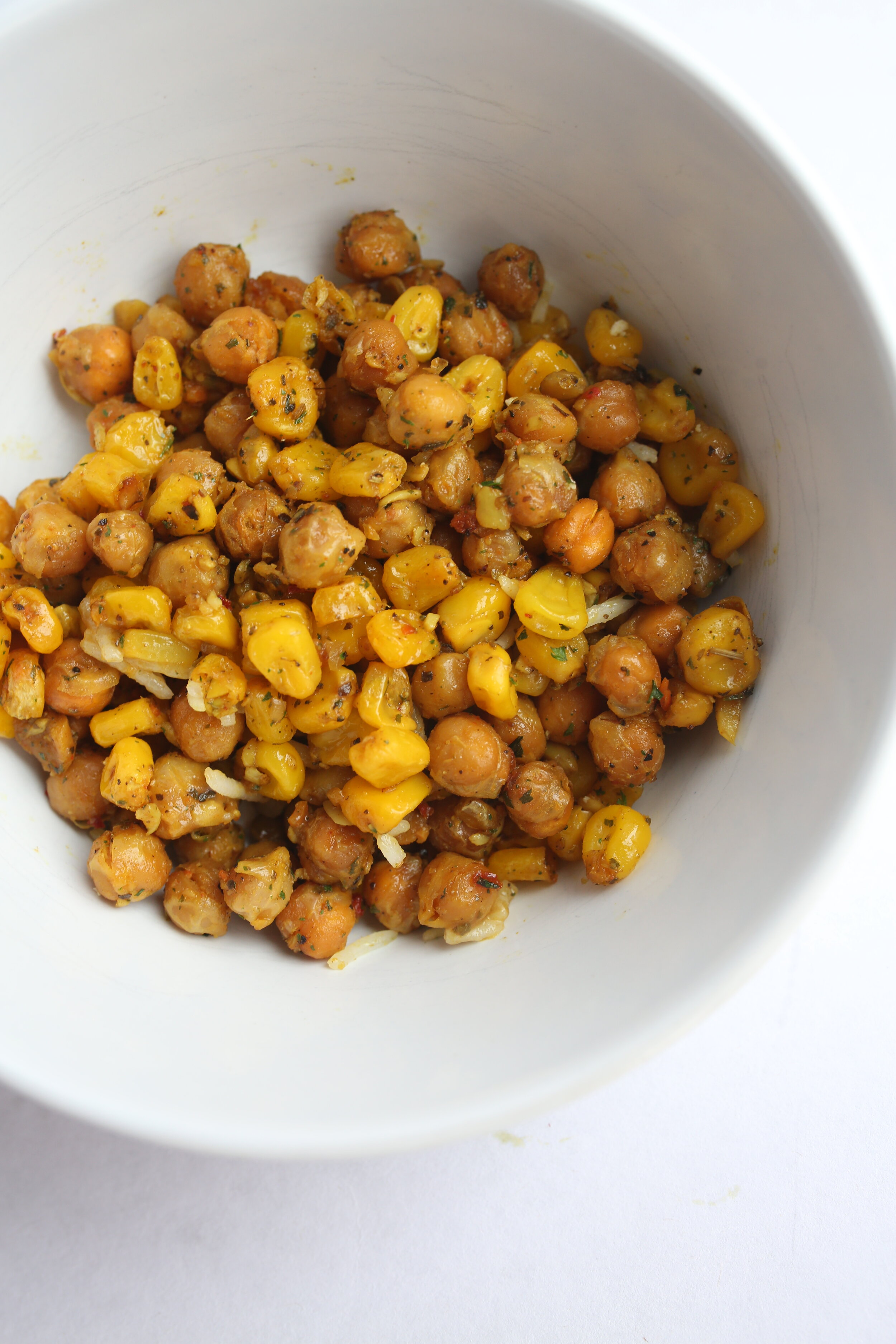 Herb Crusted Chickpeas and Corn