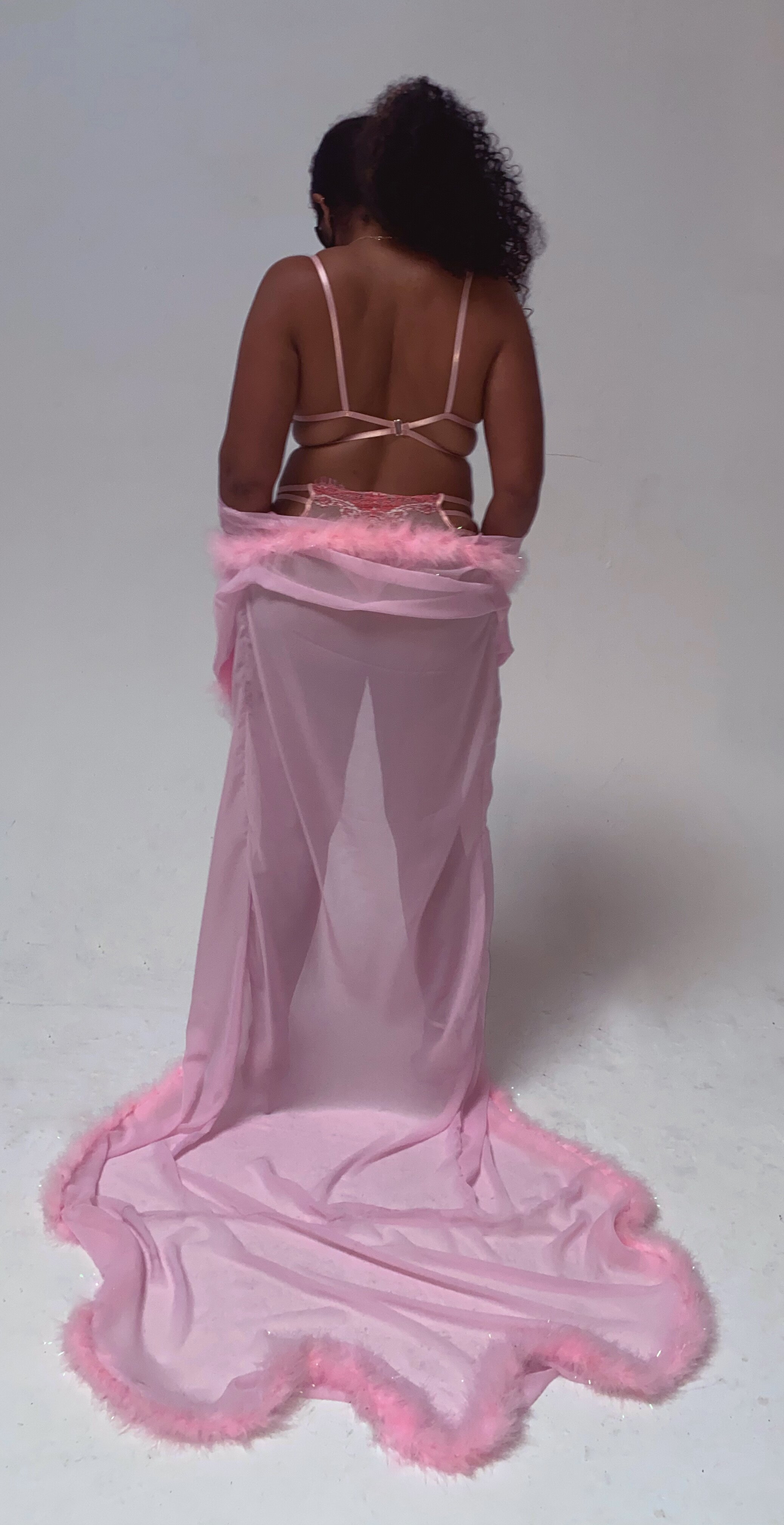 Pink Fur Robe