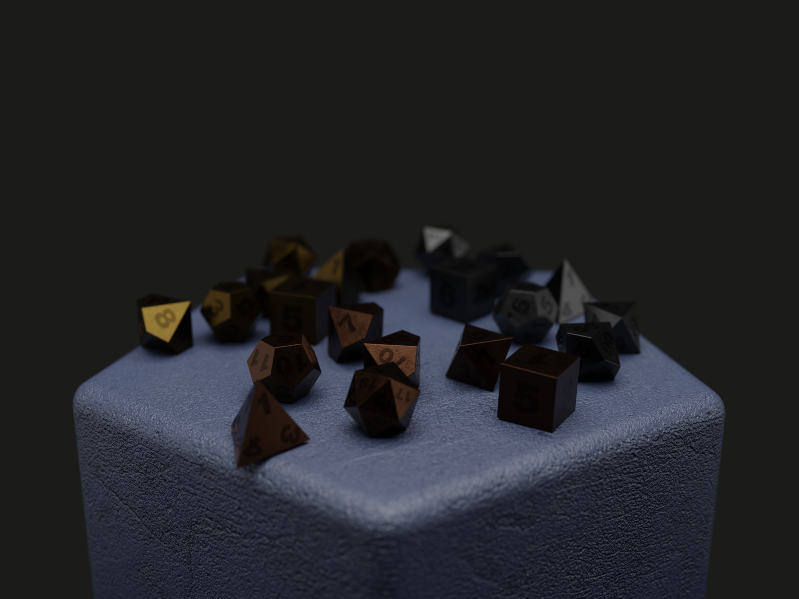Metal Micro Dice Set