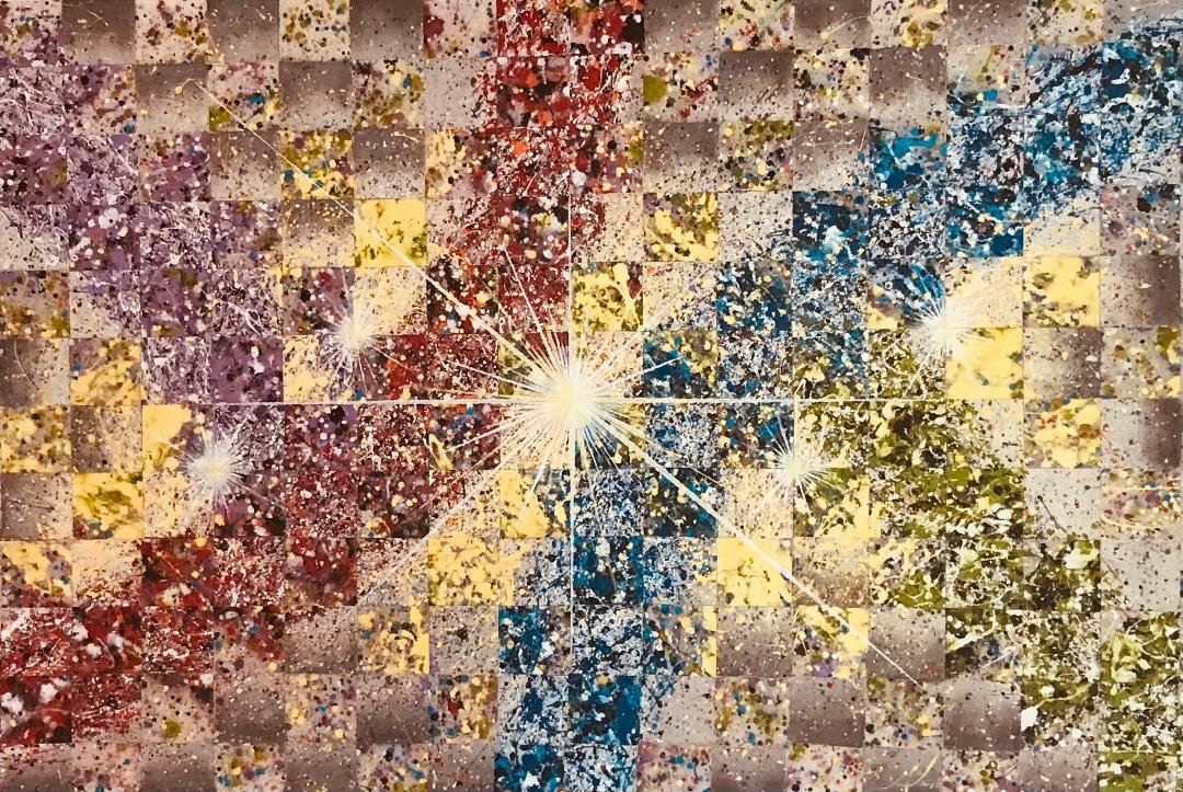 Collide (New) 41.25w x 27.5h Acrylic $850