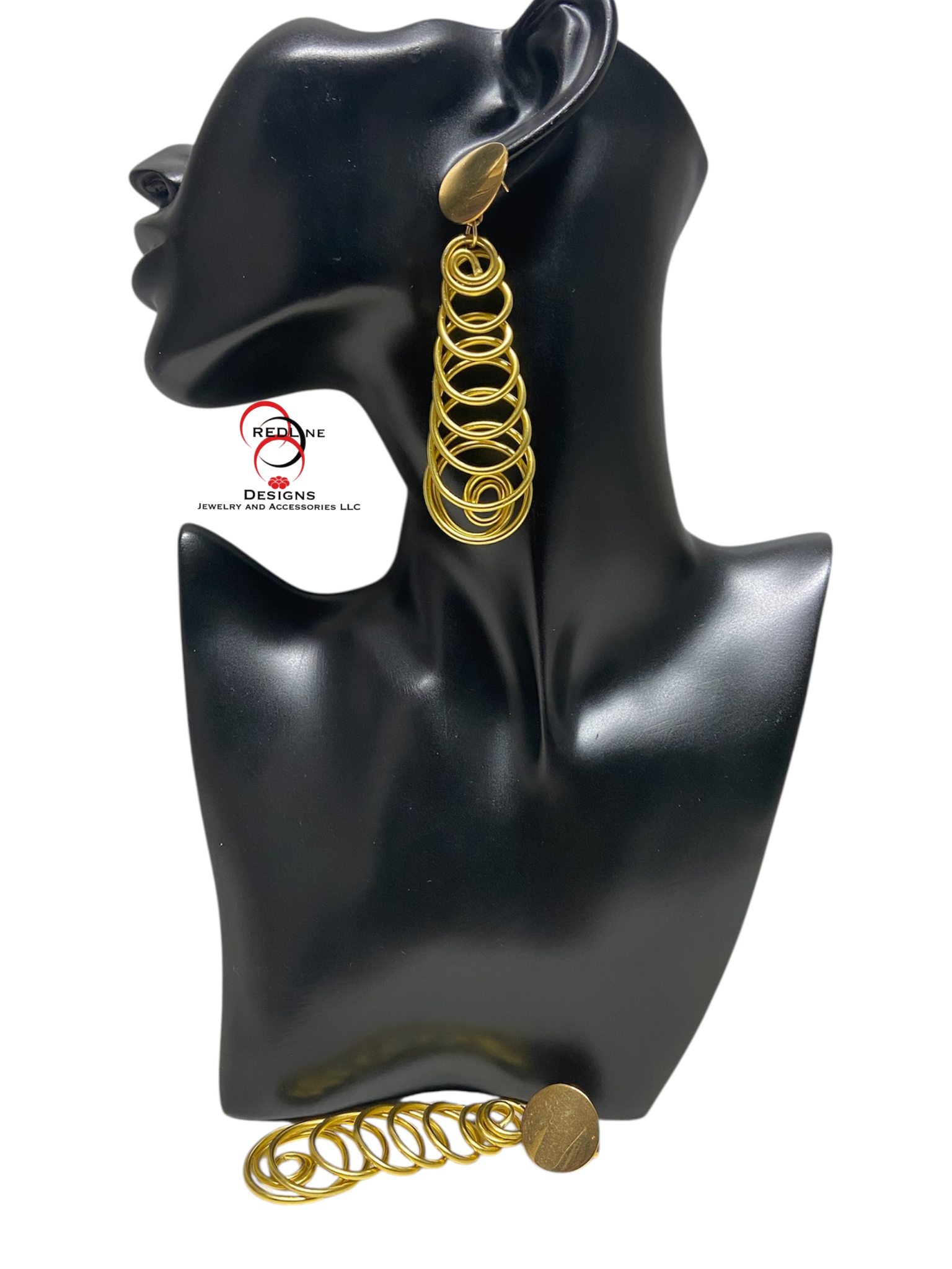 Gold Wire Spiral Wrap Earrings Item# #126