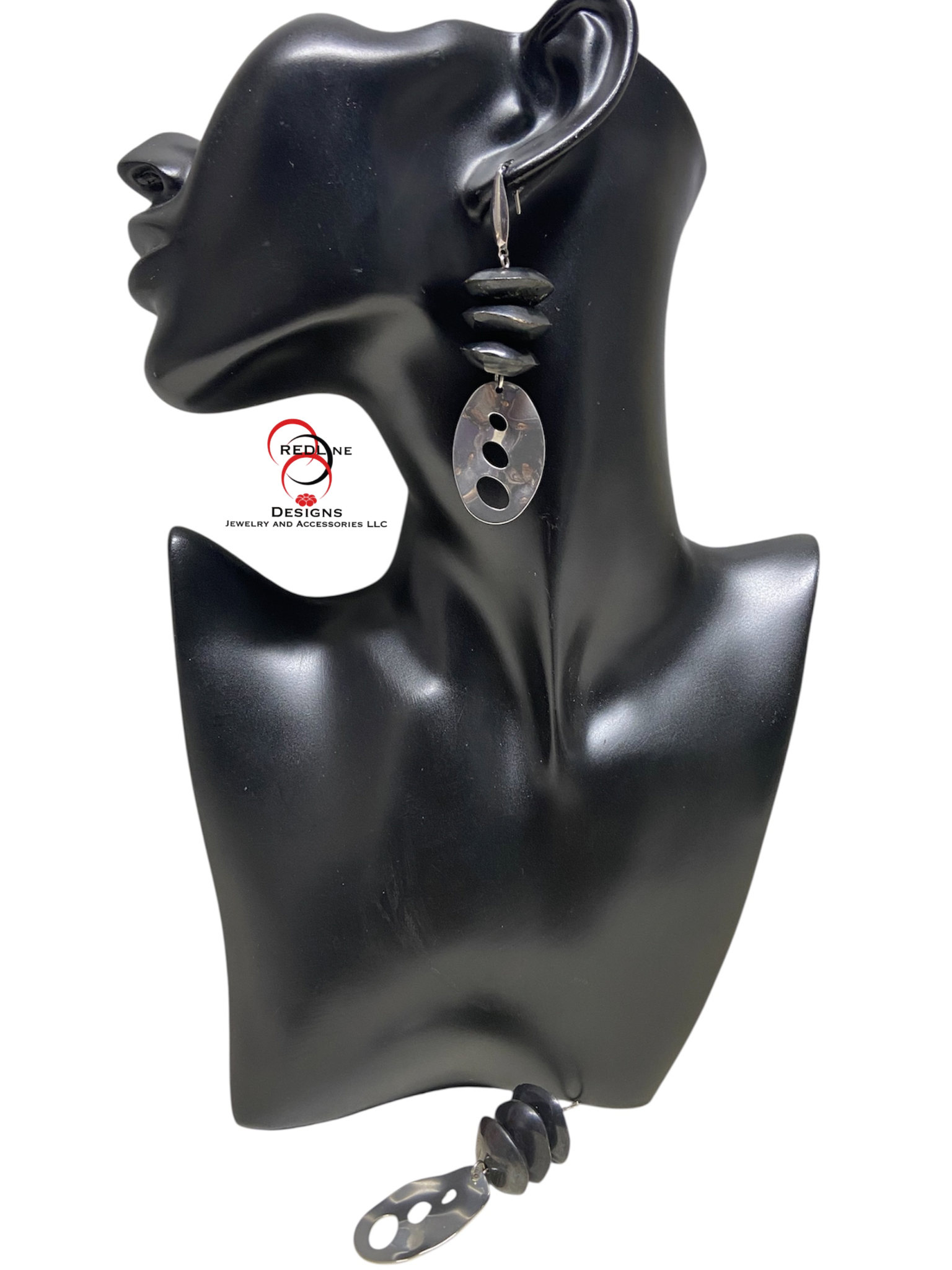 African Inspired Bone Disc Dangles Item #E111