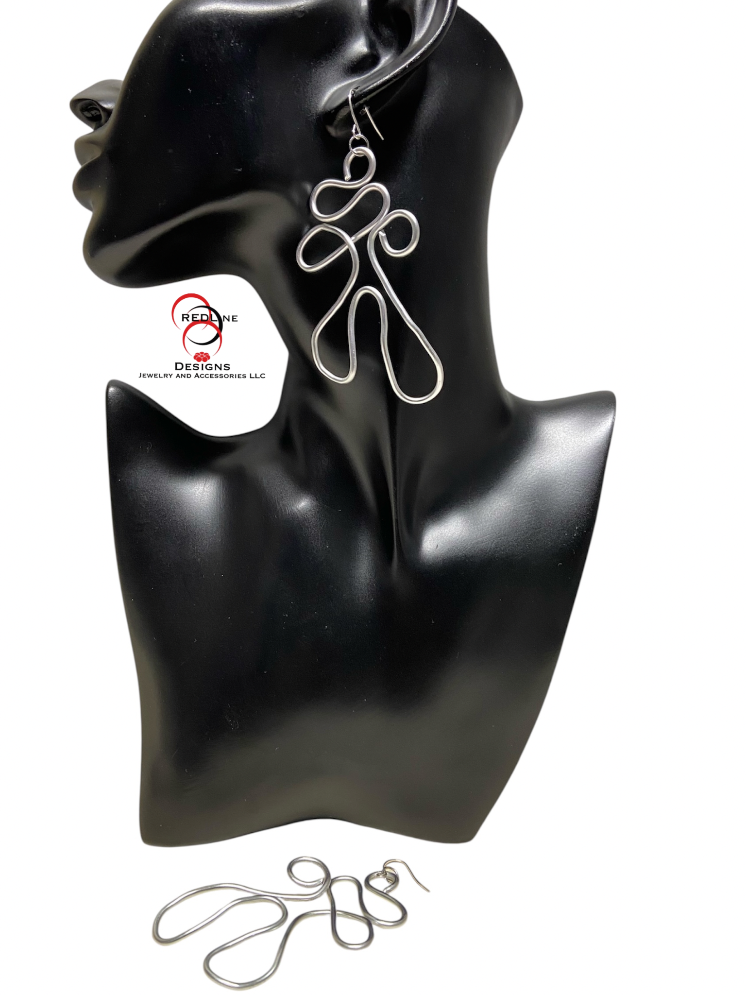 Free Form Silver Wire Warp Earrings Item# E109