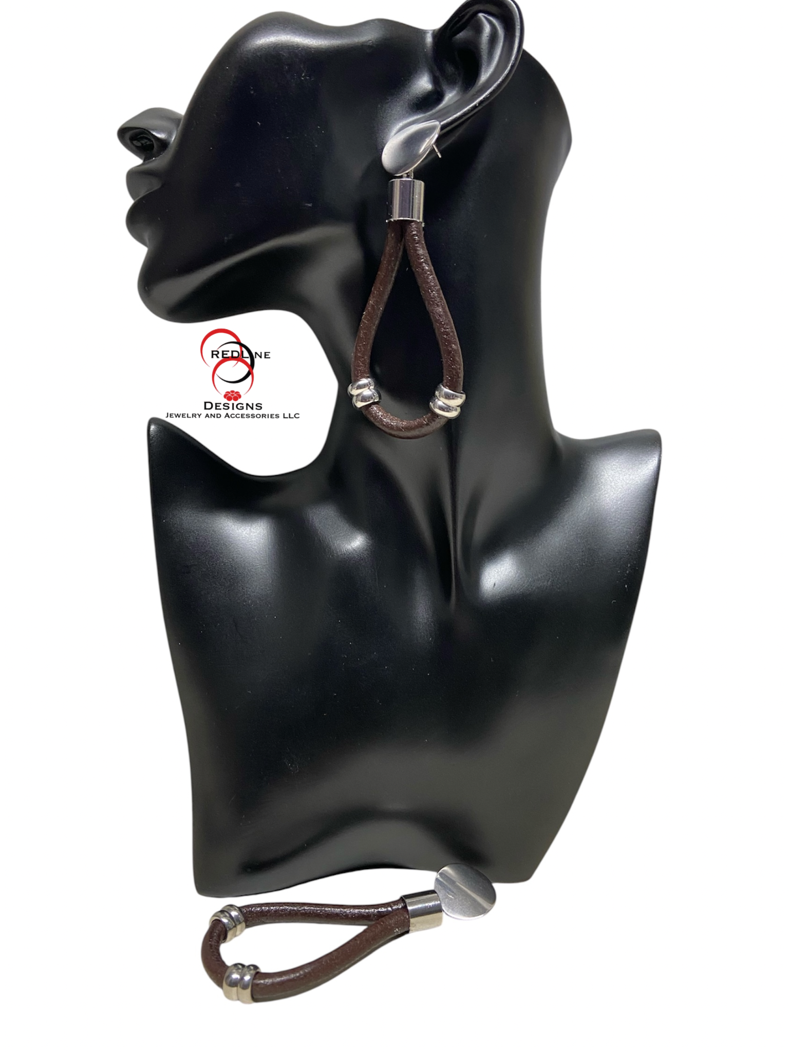 Chocolate Brown Leather Cord Dangles Item #E114