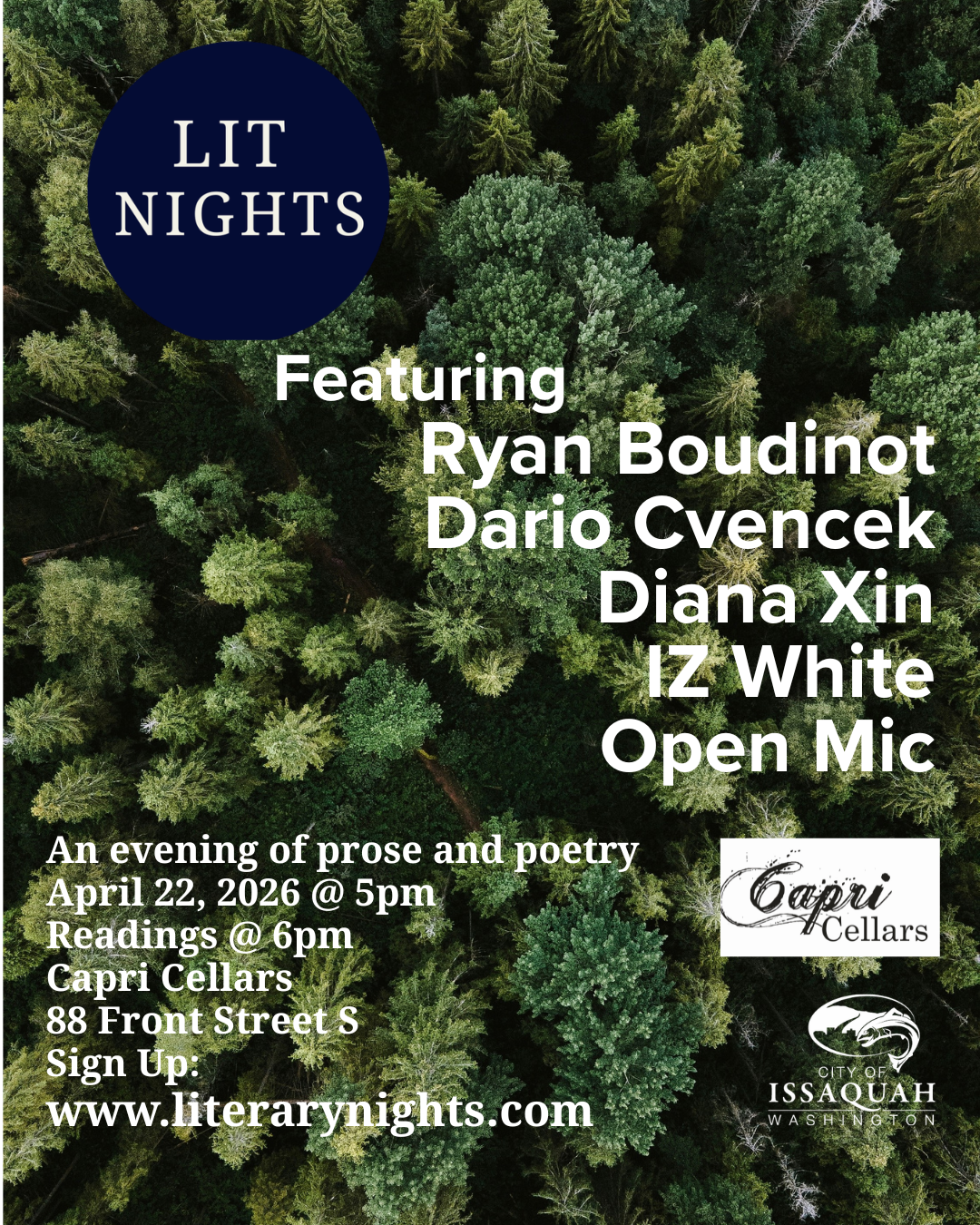 Literary Night @Capri Cellars