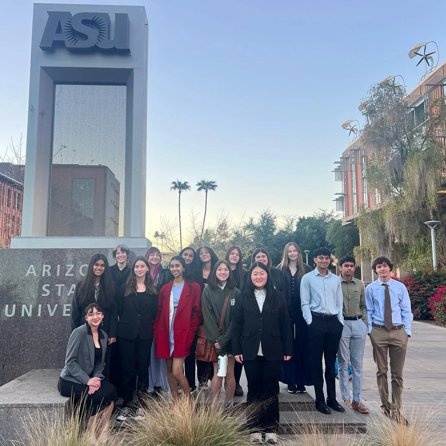We started the semester off strong with 16 students attending the ASU tournament in Tempe in early January. This was the first national tournament for many students, but we performed superbly nonetheless and secured our first full TOC qualification i