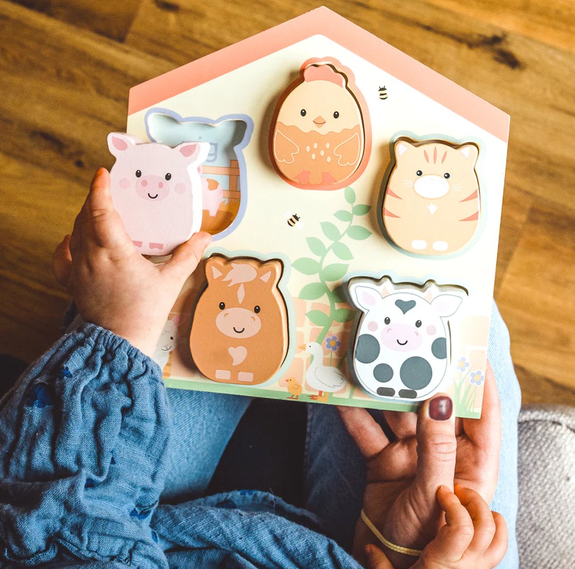 Wooden farm animal puzzle