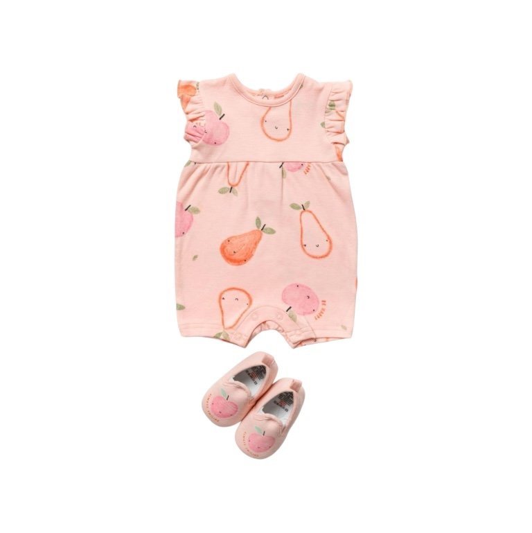 Baby Girl Romper & Shoe Set