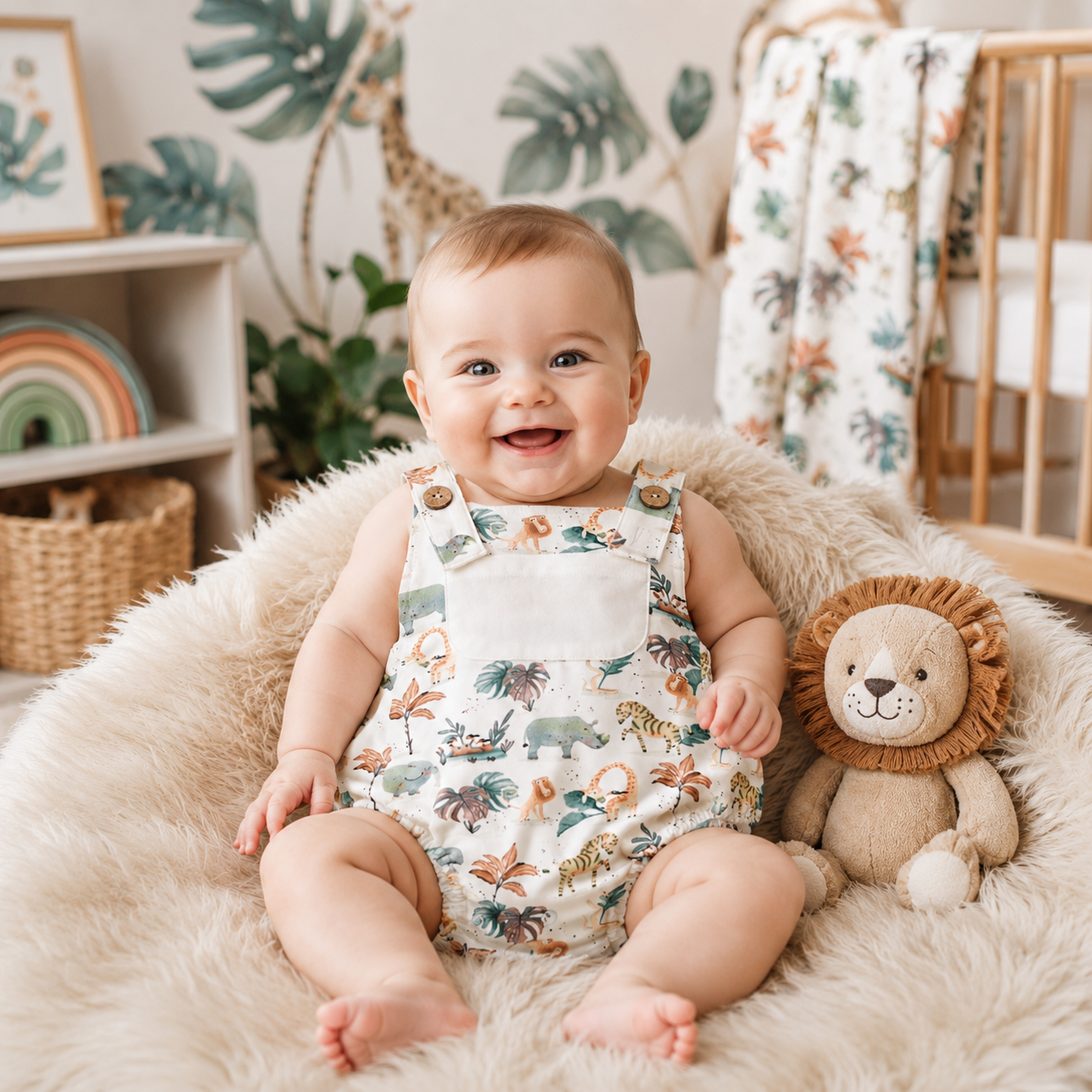 Baby Romper - Safari Print