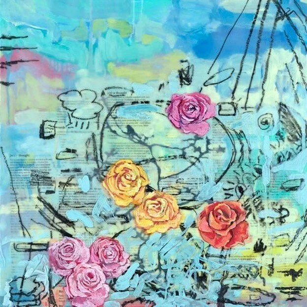 Happy Mother&rsquo;s Day! Throwback to an oldie but goodie &mdash; &ldquo;Portrait of My Mother,&rdquo; 18x26 inches, encaustic and oil on panel, sold.
.