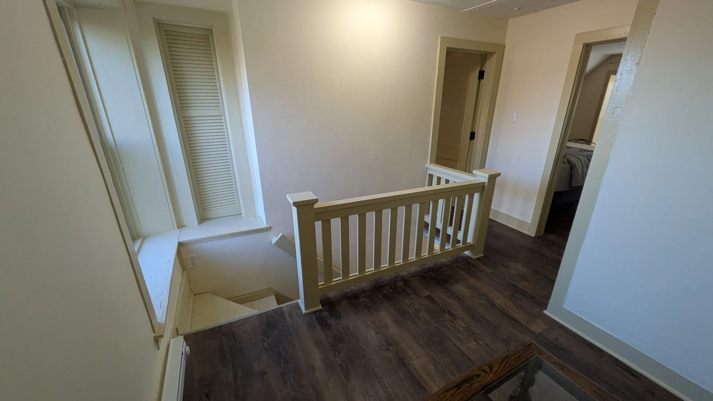 Photo of the upstairs hallway.