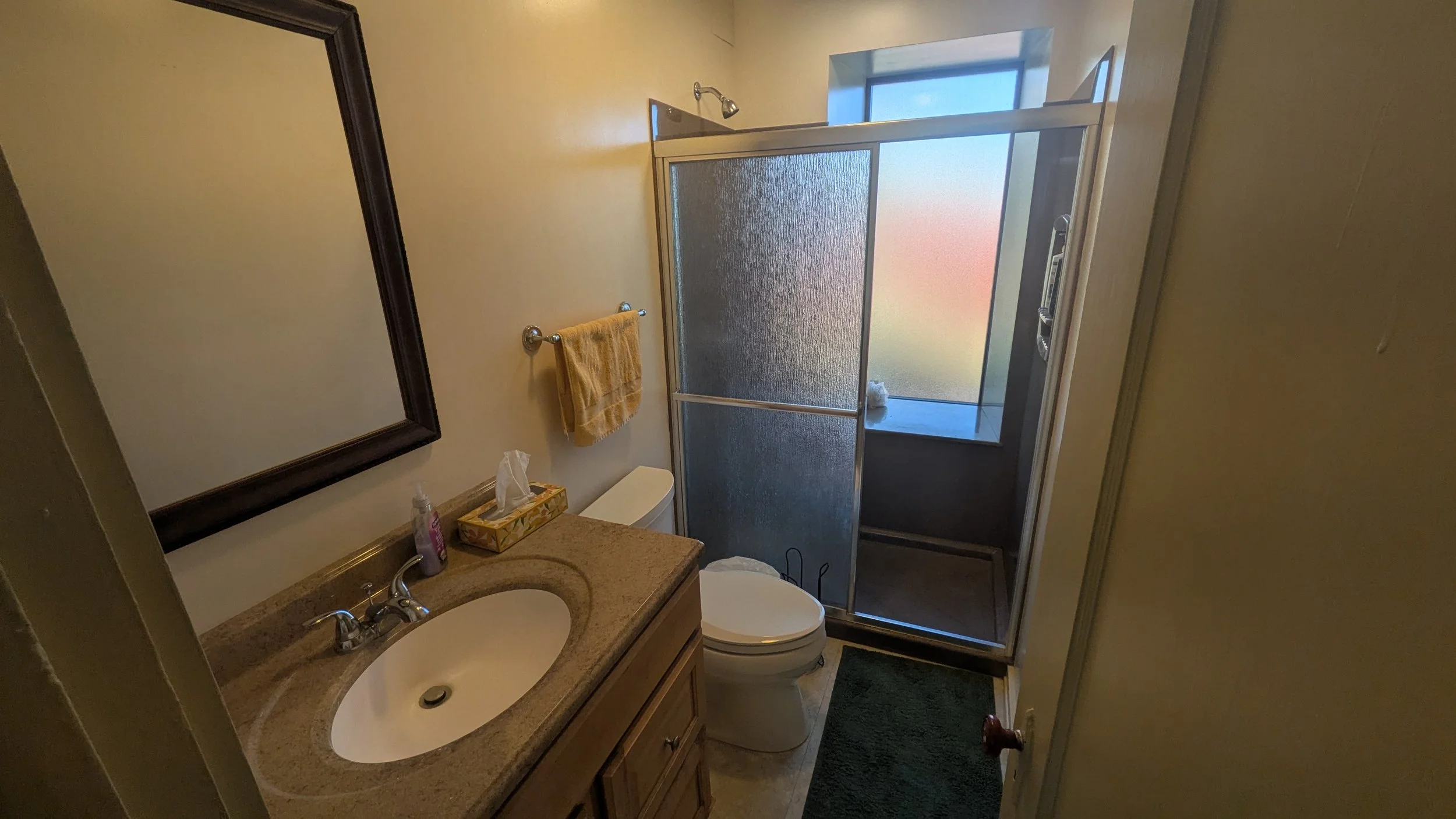 Photo of the downstairs bathroom.