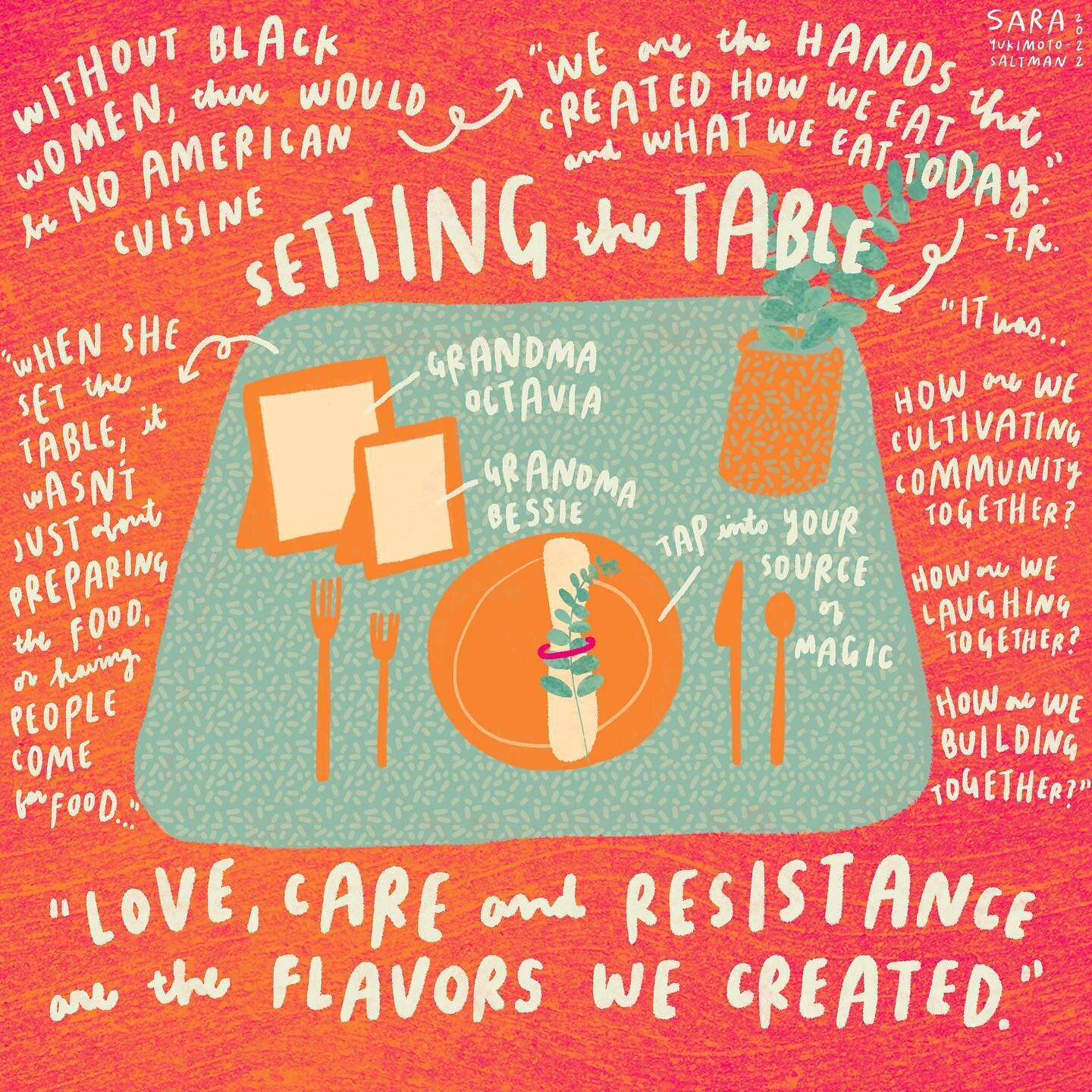 Without Black women, there would be no American cuisine&hellip;we are the hands that created how we eat and what we eat today.&rdquo; -@cheftiffanirozier. This graphic recording is from a conversation between Tiffani Rozier and Dr. Tina Lunsford, who