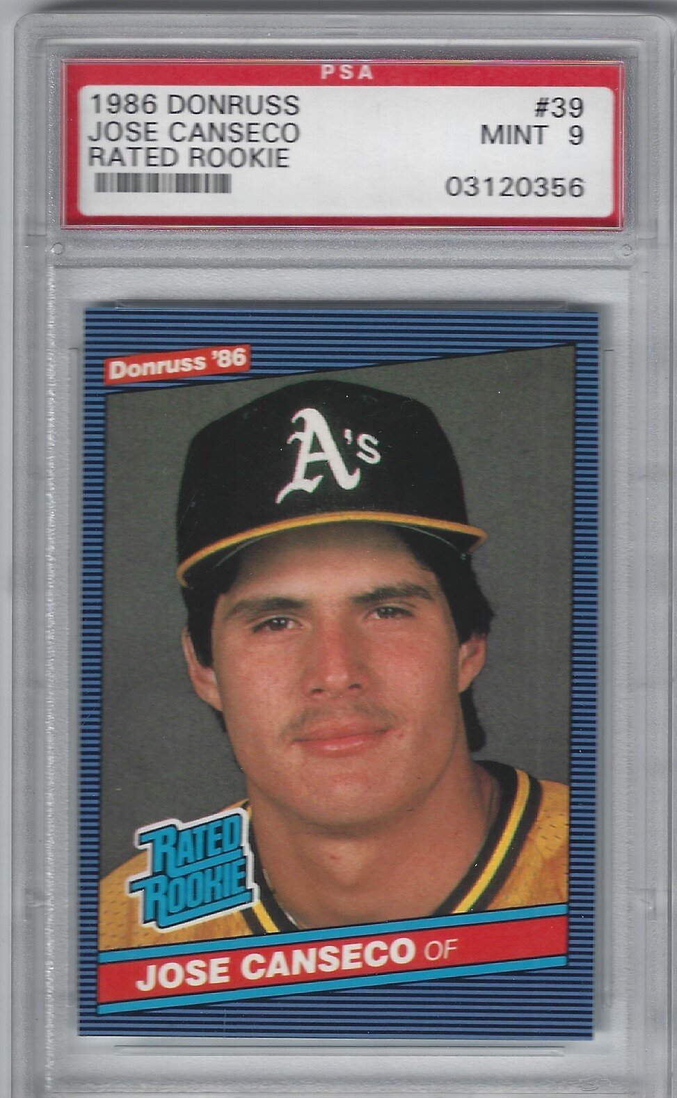 1986 Donruss "The Rookies" Jose Canseco BCCG10 BCCG #22 