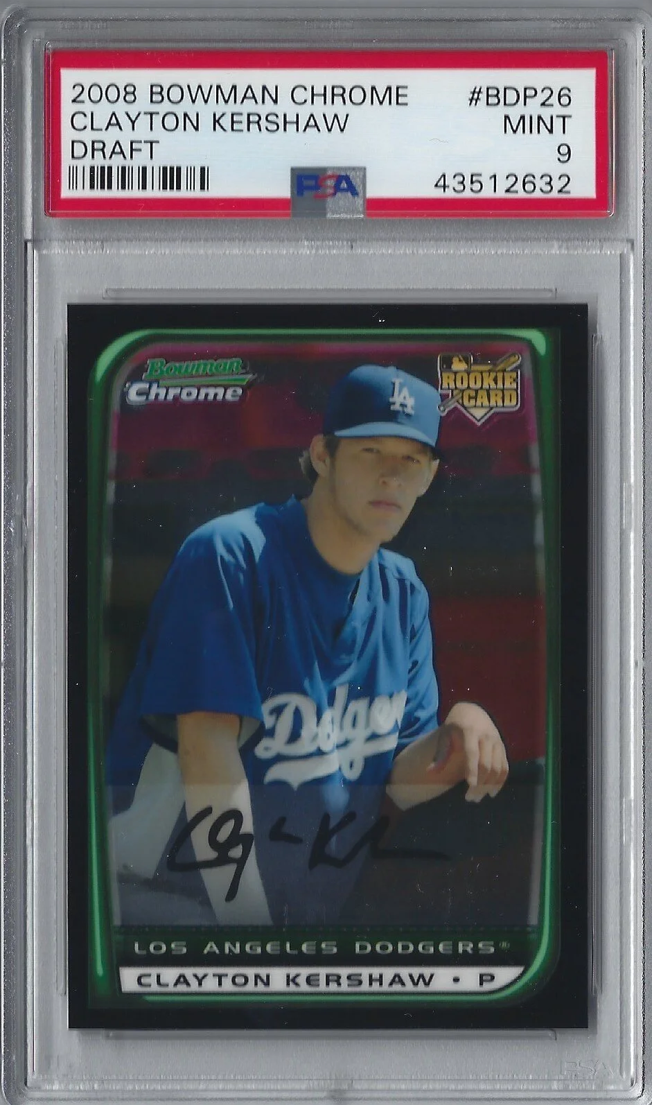 2008 Bowman Chrome Draft Clayton Kershaw
