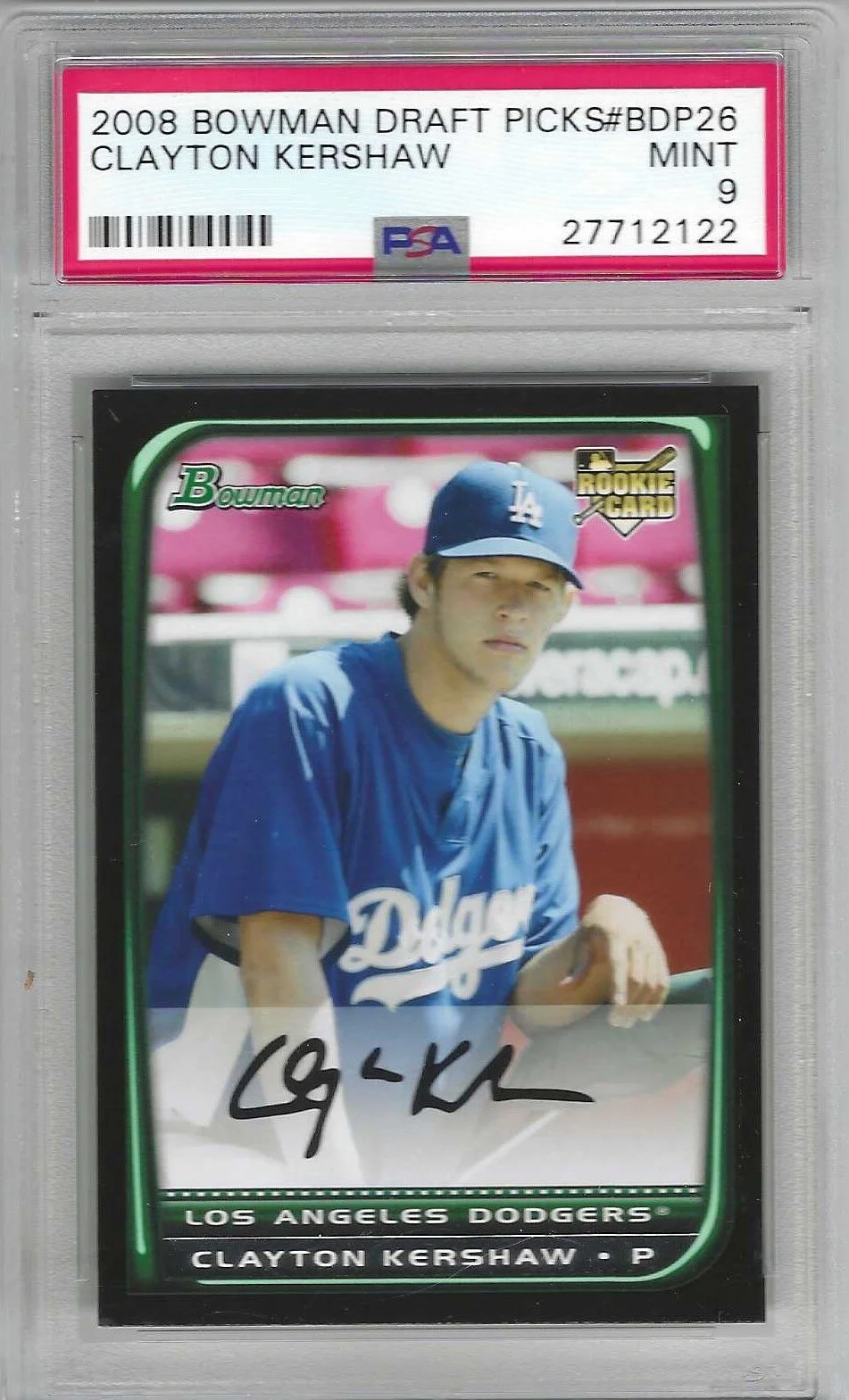 2008 Bowman Draft Clayton Kershaw