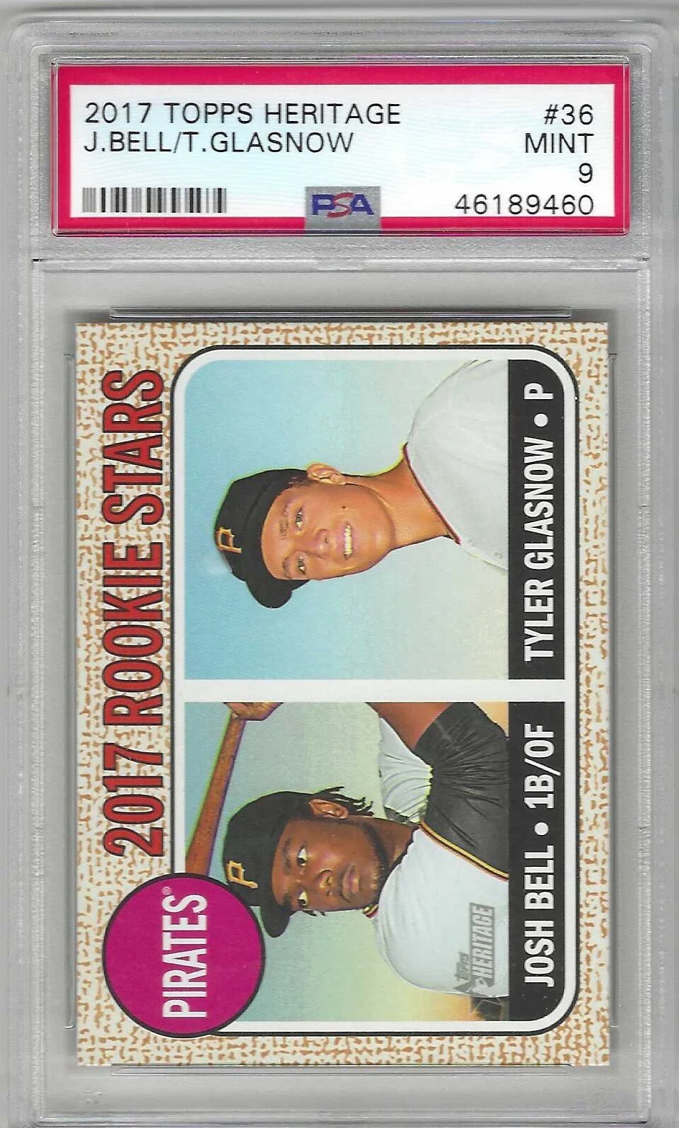 2017 Topps Heritage Josh Bell & Tyler Glasnow