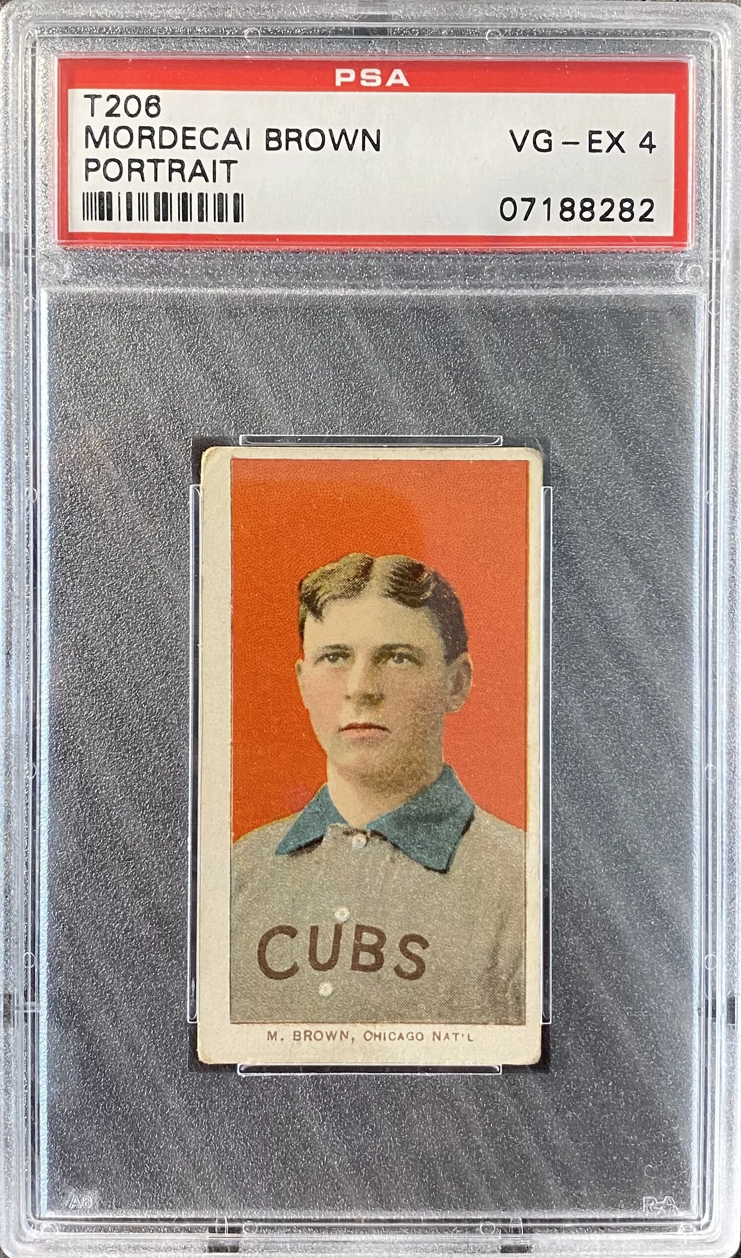 1909 T-206 Mordecai Brown (Portrait) PSA 4 [Sweet Caporal]