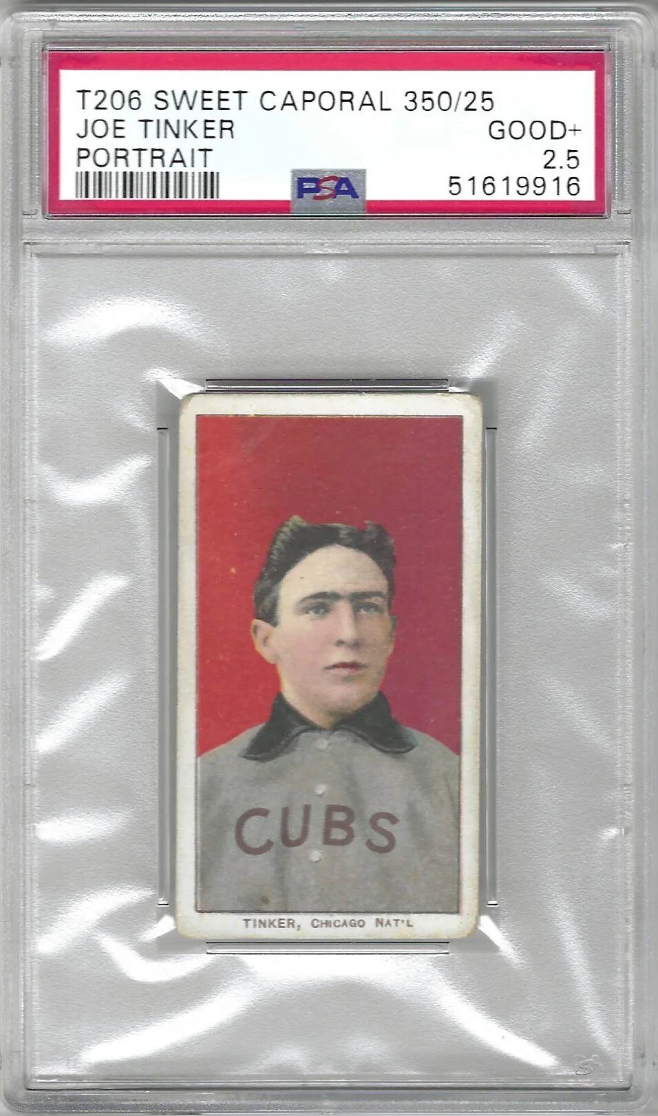 1909 T-206 Joe Tinker (Portrait) PSA 2.5 [Sweet Caporal 350]