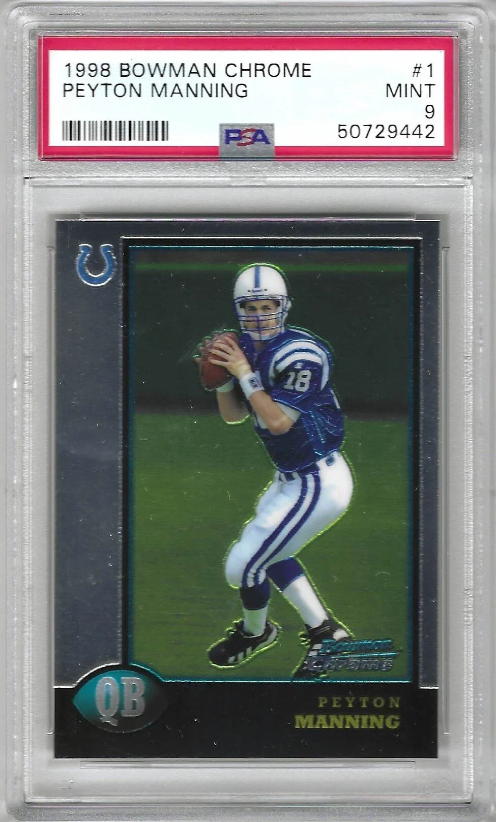 1998 Bowman Chrome Peyton Manning