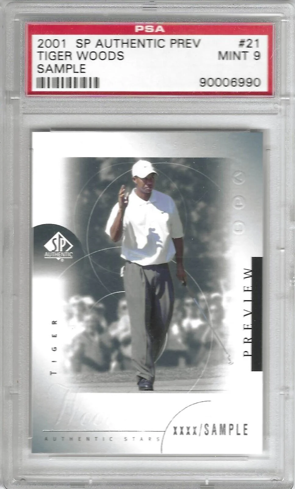 2001 SP Authentic Tiger Woods