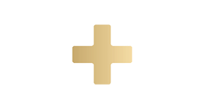 Gold plus sign icon