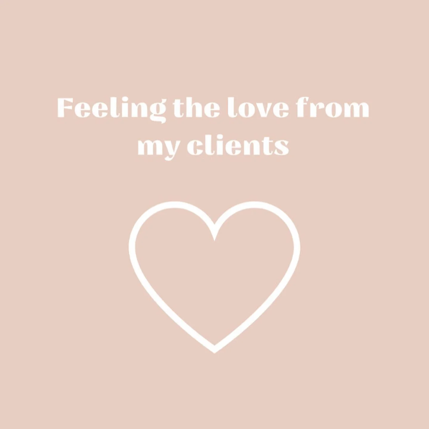 Feeling the love from my clients 💕 so happy and grateful I get to do what I do. X