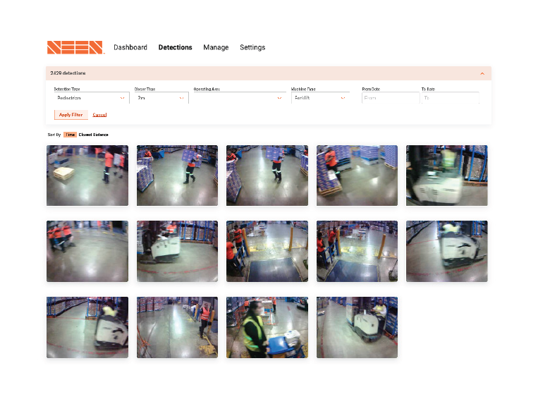 SEEN Insight detections screen