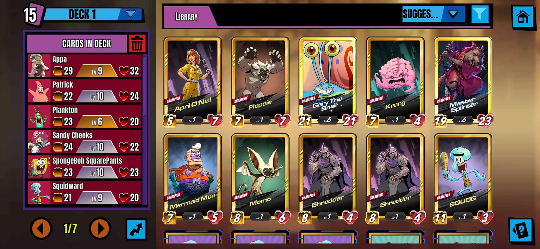 This is the Beta build with the new layout for the Deckbuilder and Library.