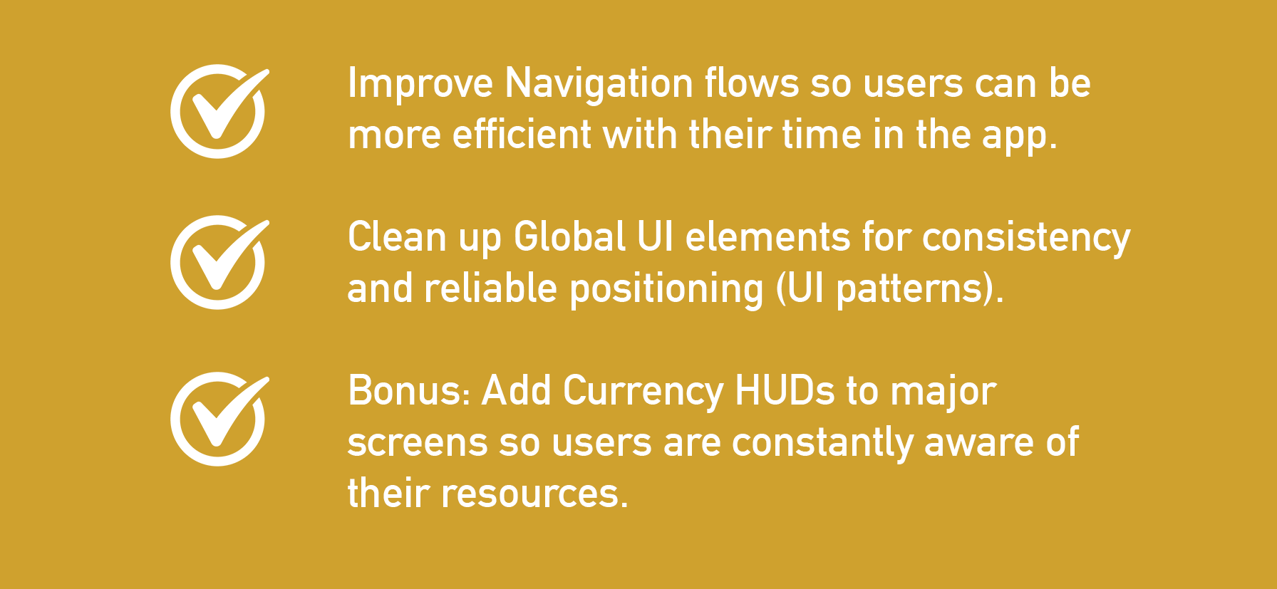 Image 5: Heuristic Evaluation
Whenever I’m assigned to a new project, I start by conducting a heuristic evaluation of the current state of the build. This helps identify areas that align with best practices and those that require improvement. After c