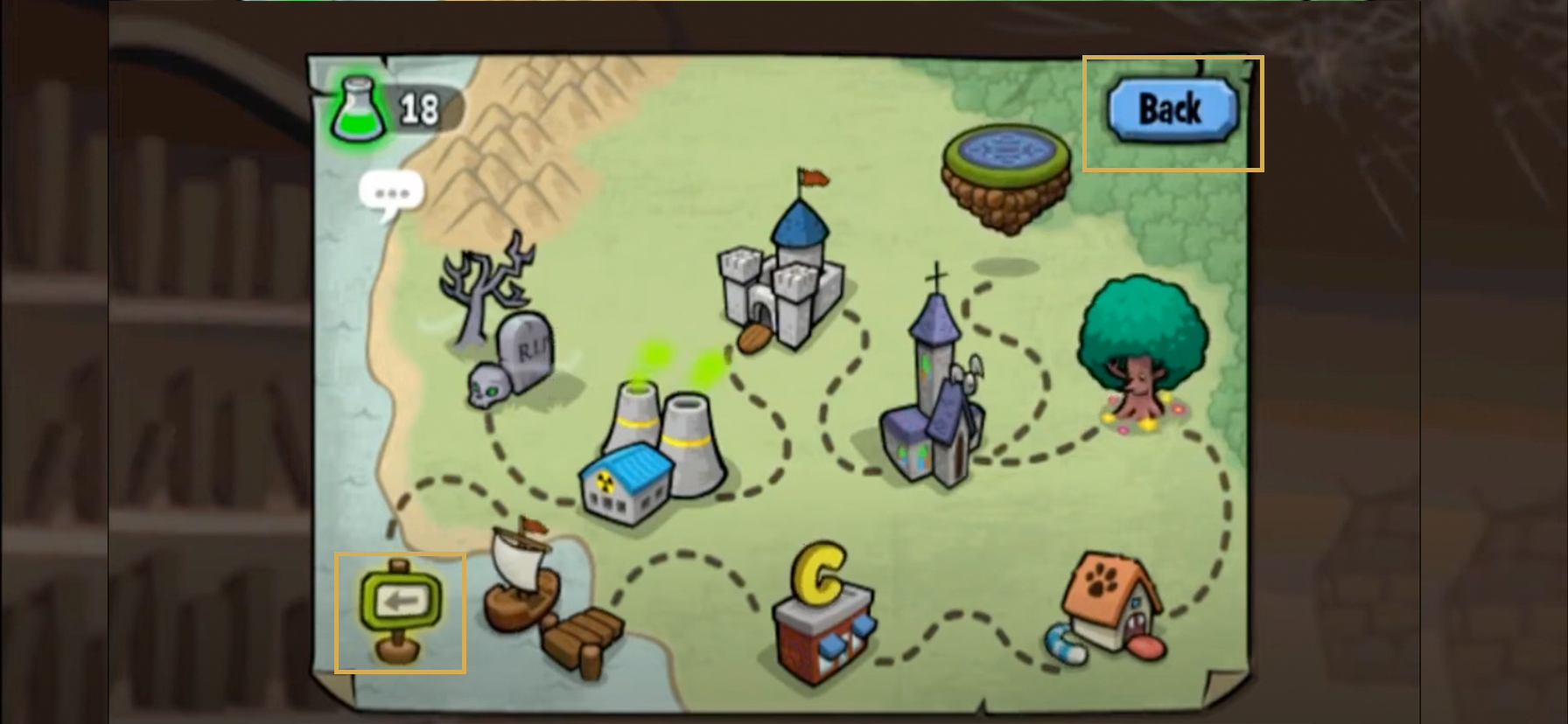 The old design had large "Back" buttons in the upper right corner of the screen. It had limited ways to toggle through different maps and relied heavily on the same Back button to reverse out of screens.