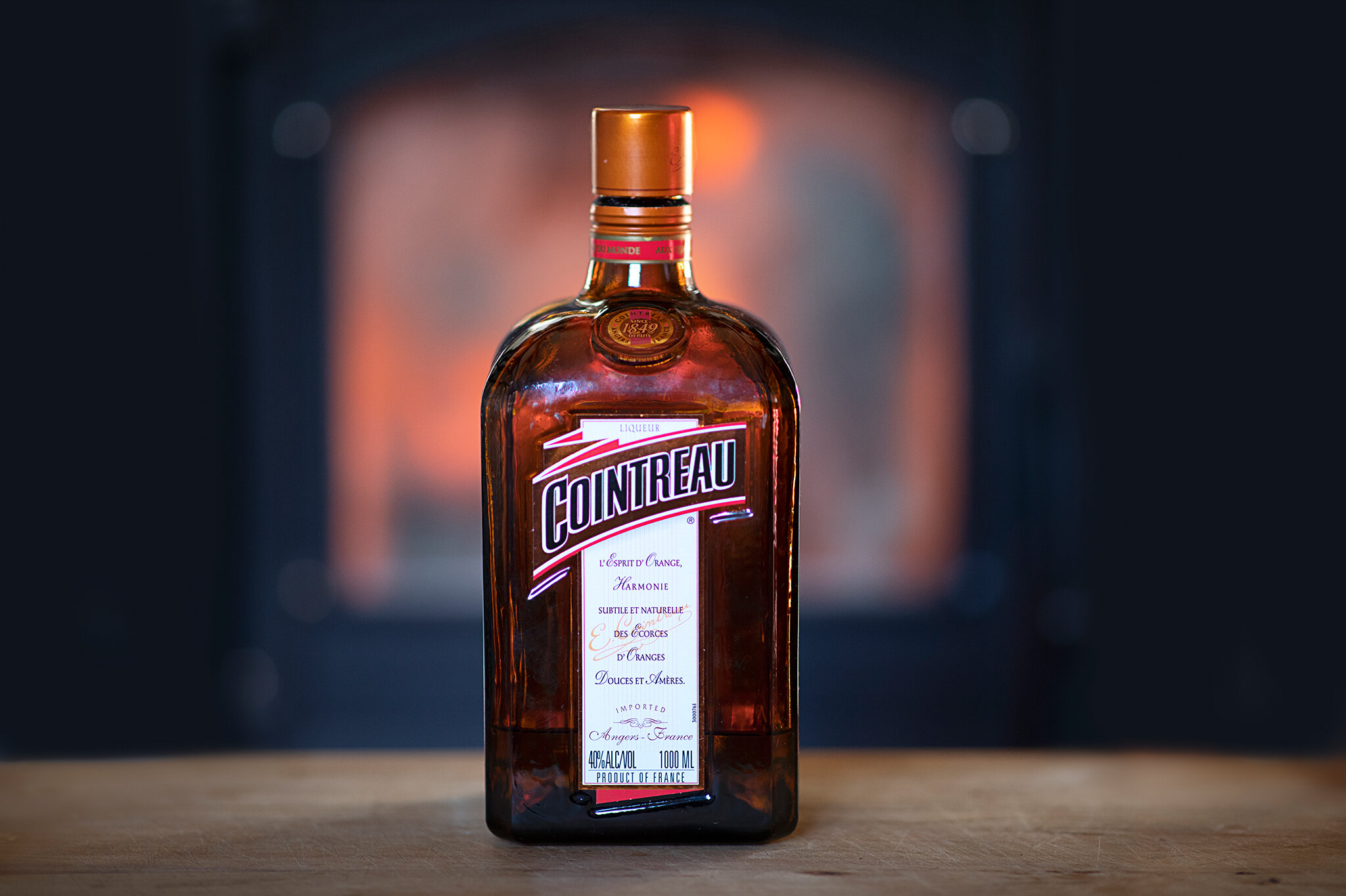 moody bottle by fire Wanaka Queenstown branding photographer